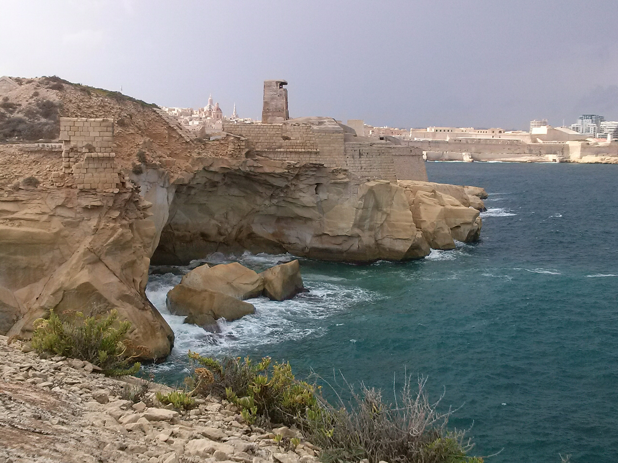 LG OPTIMUS L7 II sample photo. Malta cliffs photography