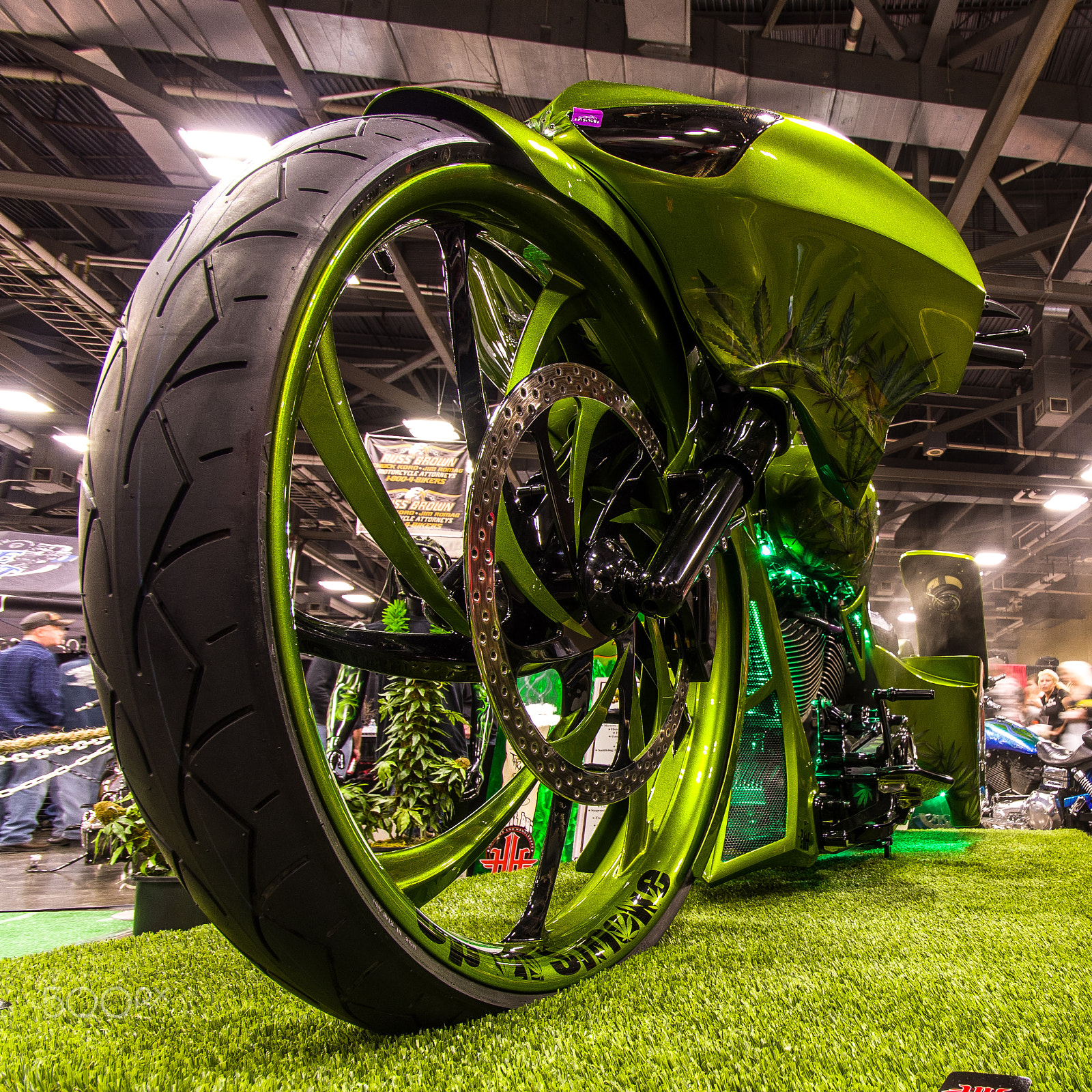 Pentax K-50 sample photo. Green bike photography