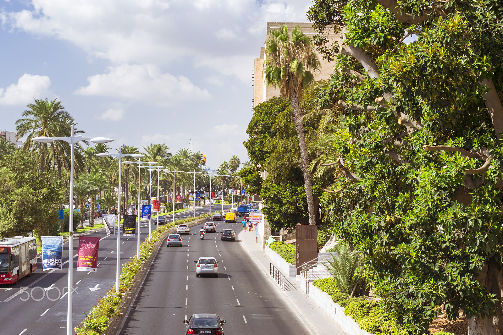 Nikon D3100 + Sigma 50mm F1.4 EX DG HSM sample photo. View of highways with modern pedestrian bridge. alicante, spain photography