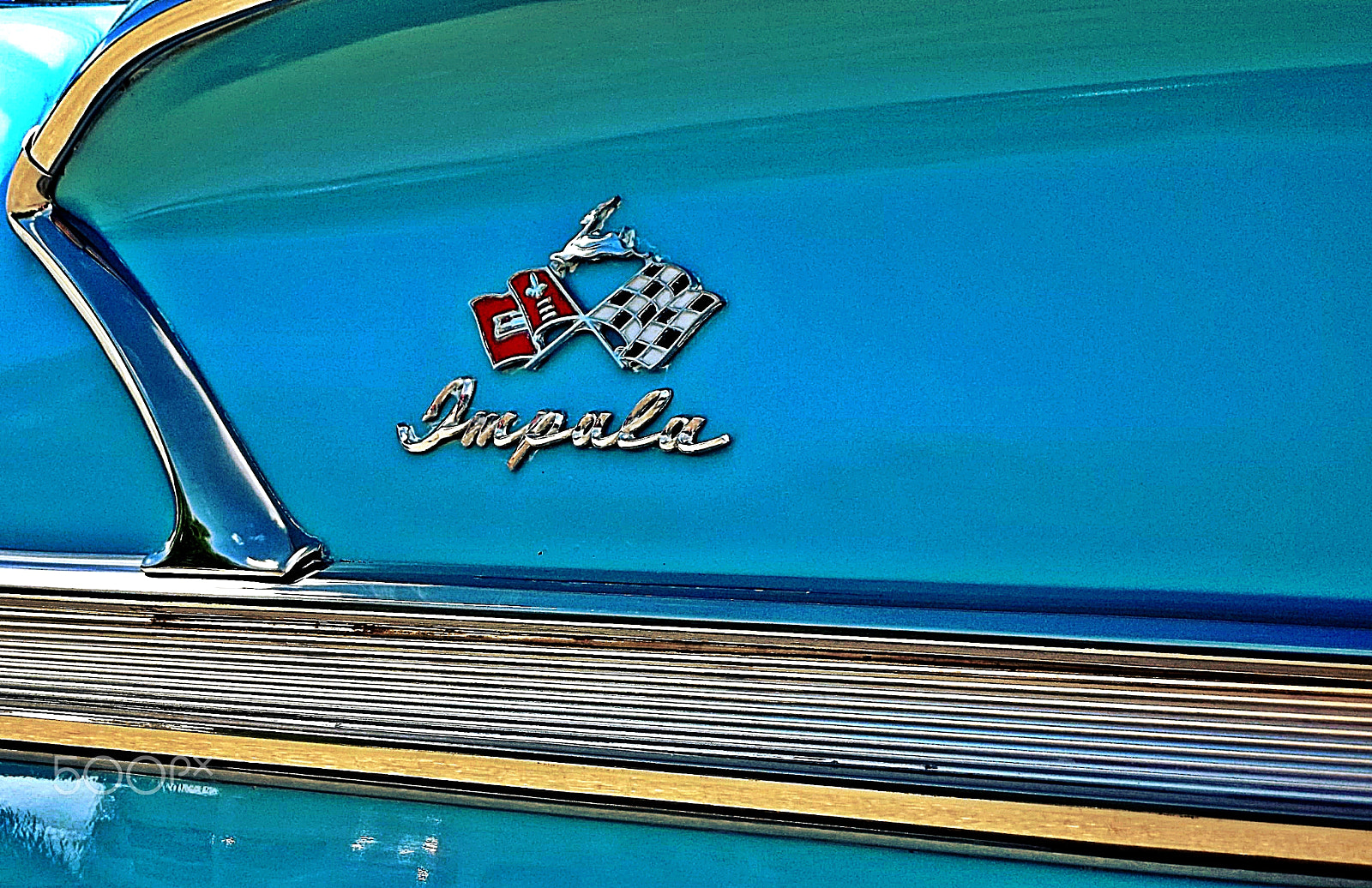 Kodak EASYSHARE M575 DIGITAL CAMERA sample photo. 1958 chevy impala rear quarter emblem photography