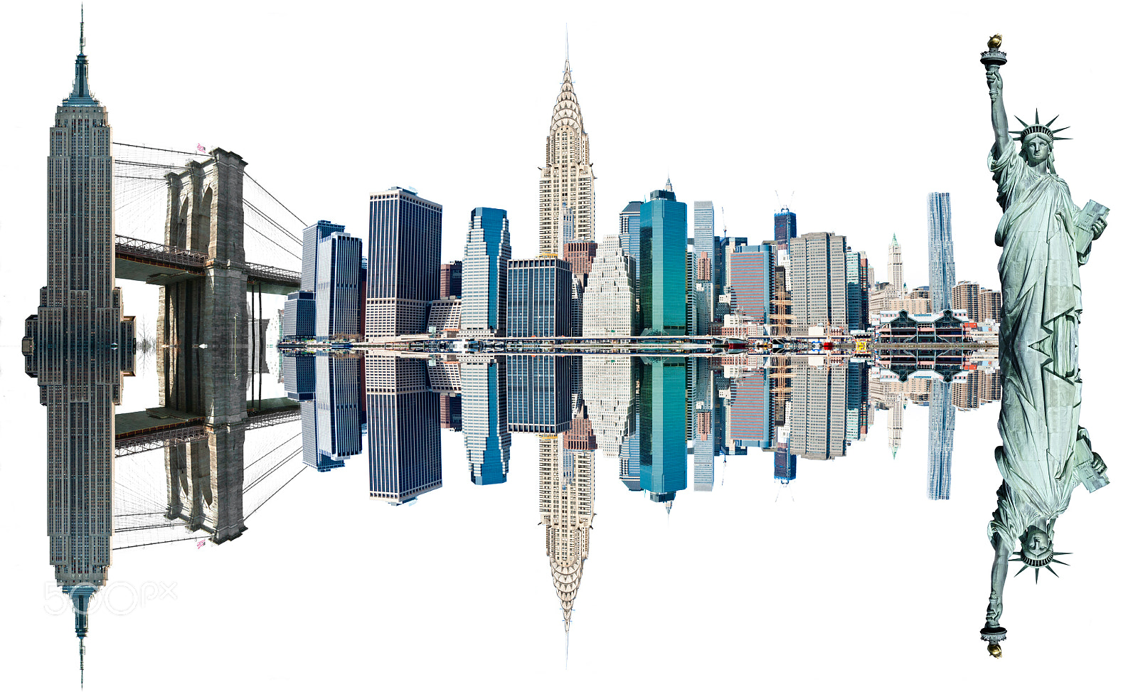 Minolta AF 17-35mm F3.5 G sample photo. New york city landmarks, usa. isolated on white. photography