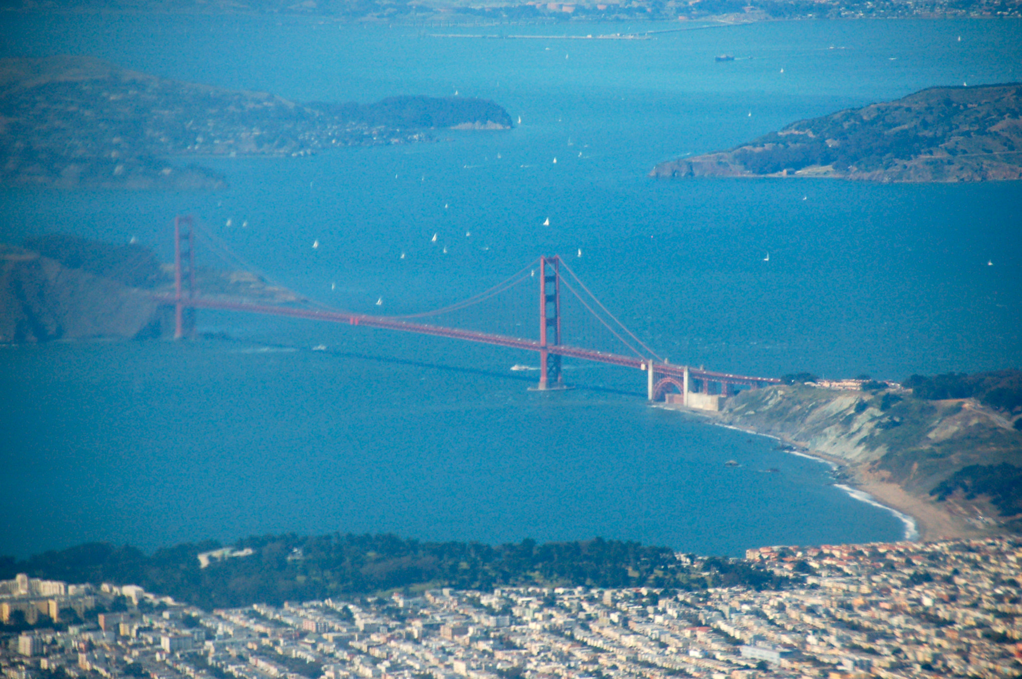 Nikon D50 sample photo. Pont san francisco depuis l'avion photography