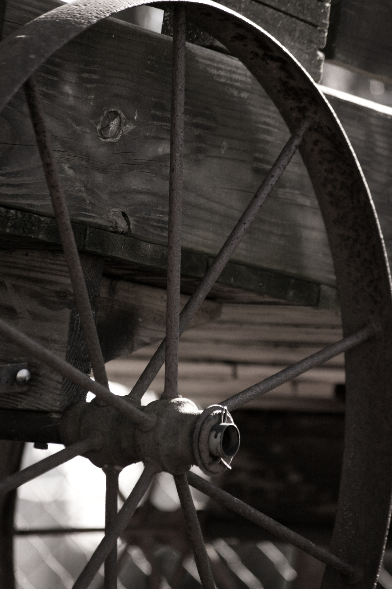 Sigma 55-200mm f/4-5.6 DC sample photo. Iron wheel photography