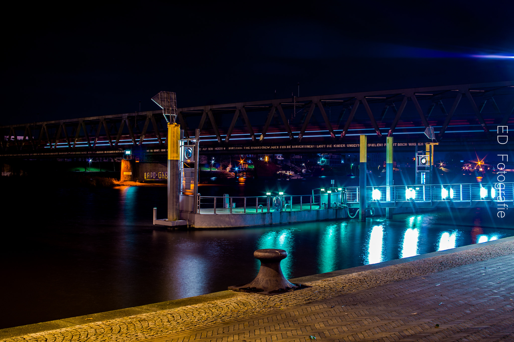 Sony SLT-A58 sample photo. Ferry jetty at bremen Überseestadt photography