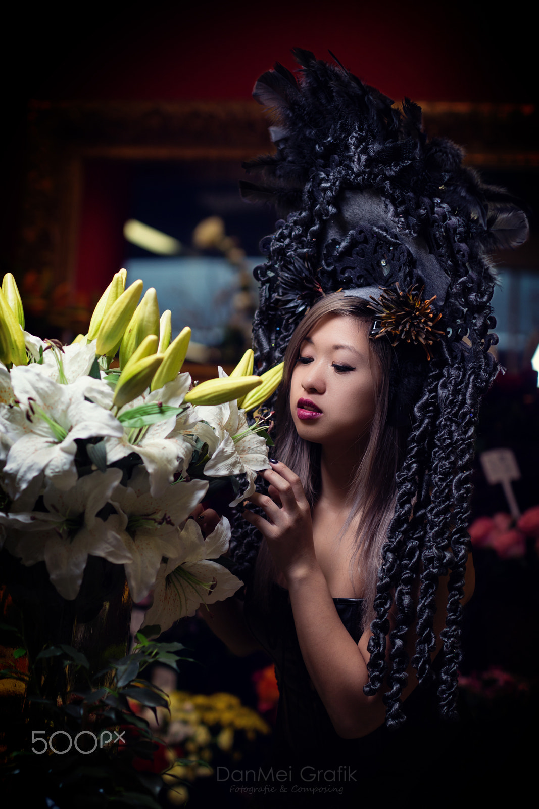 Sigma 50mm F1.4 EX DG HSM sample photo. She love flowers photography