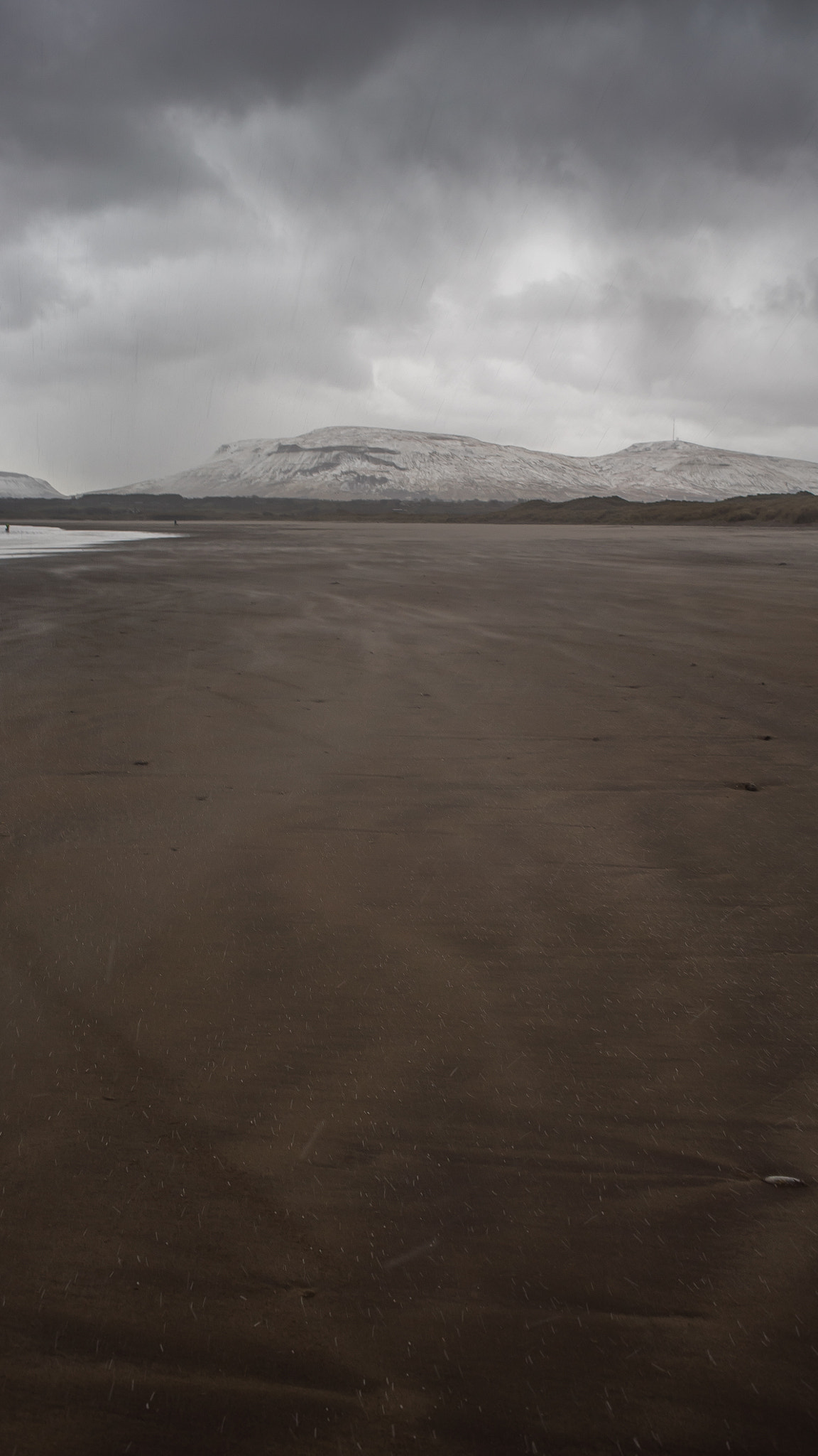 Sony a7S sample photo. Hailstorm beach photography