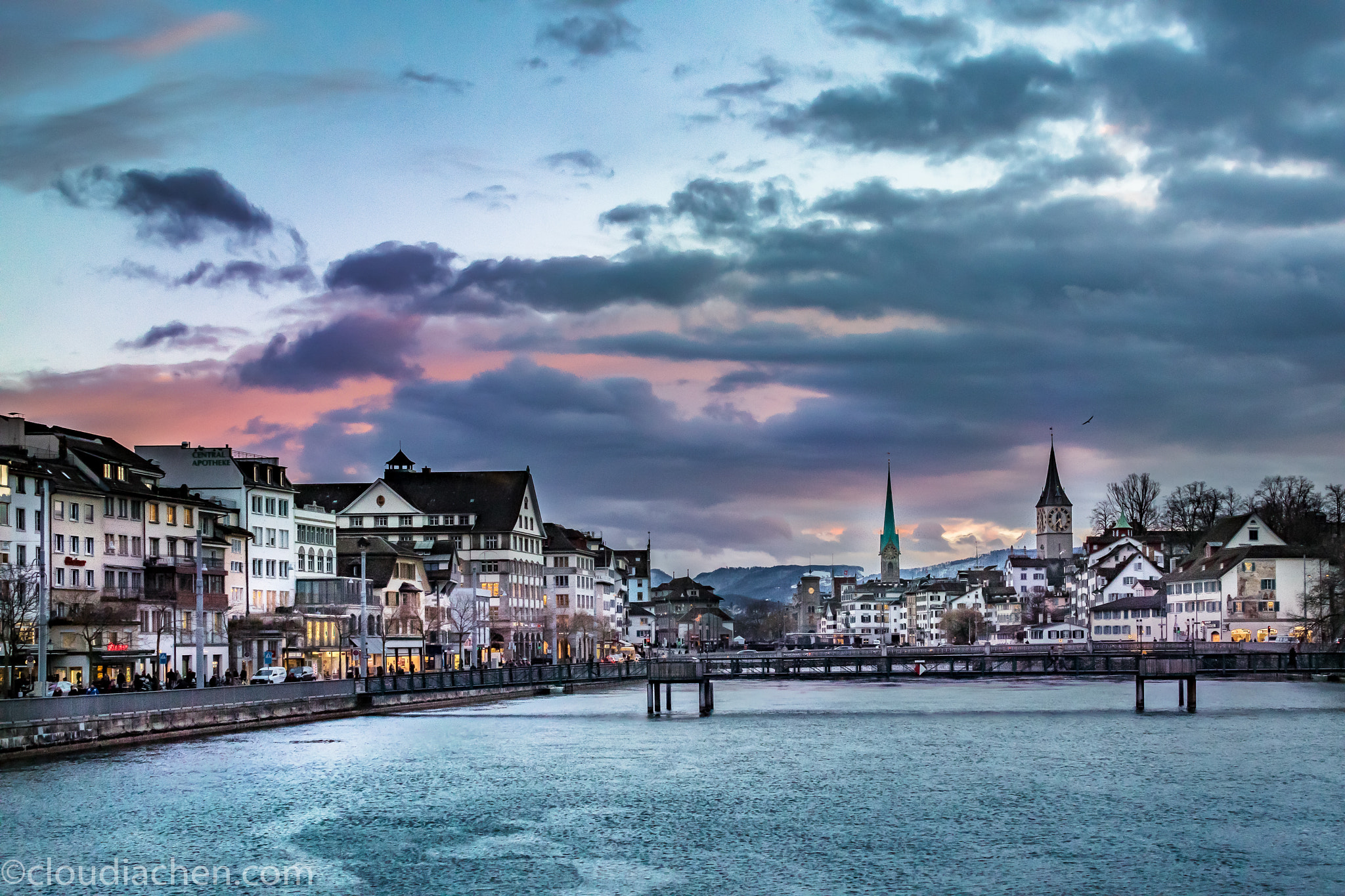Sigma 30mm F1.4 EX DC HSM sample photo. Zurich sunset photography