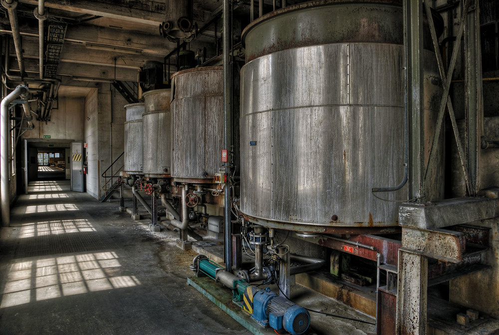 Sony Alpha DSLR-A300 + Minolta AF 17-35mm F2.8-4 (D) sample photo. Disused papermill photography