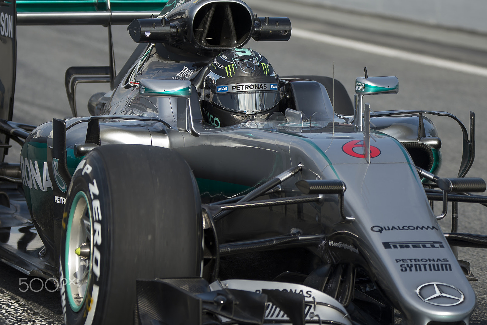 Nikon D4 sample photo. Driver nico rosberg.  team mercedes. formula one test days at circuit de catalunya. montmelo,... photography