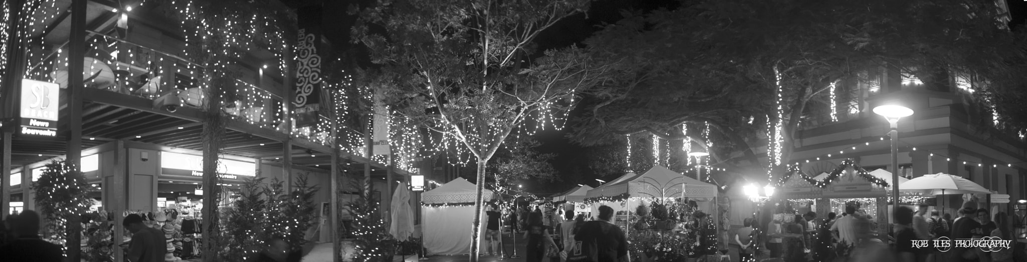 Pentax *ist DL sample photo. Southbank pano bw photography