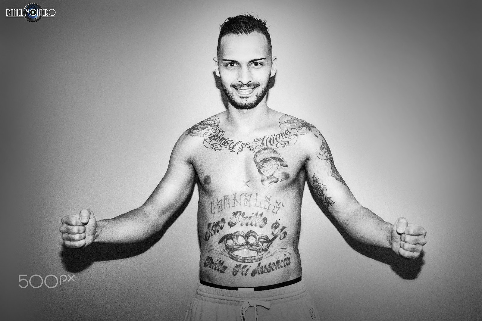 Canon EF-S 18-55mm F3.5-5.6 sample photo. Black and white tatoos photography