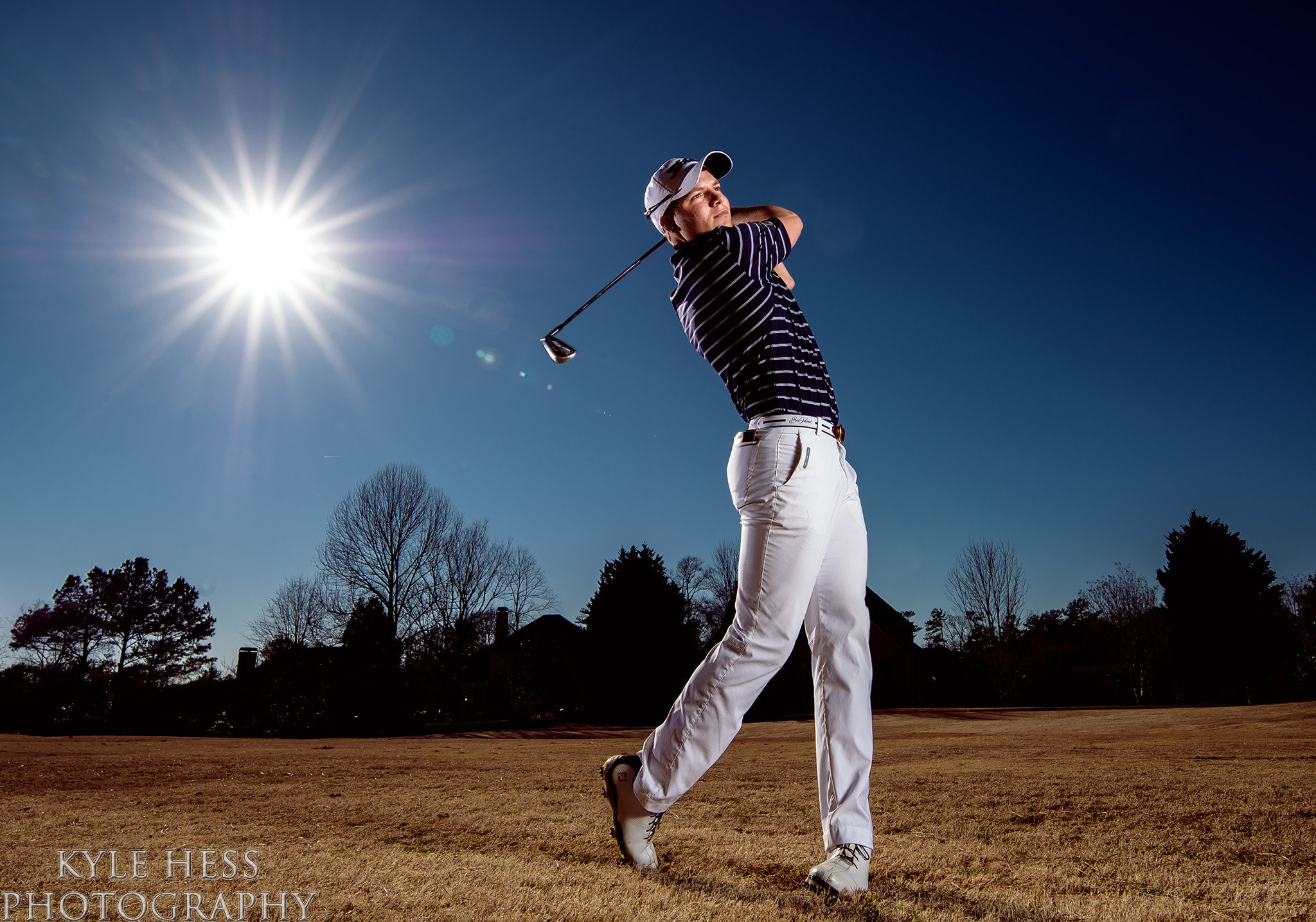 Nikon D3S sample photo. Super six golf portrait photography