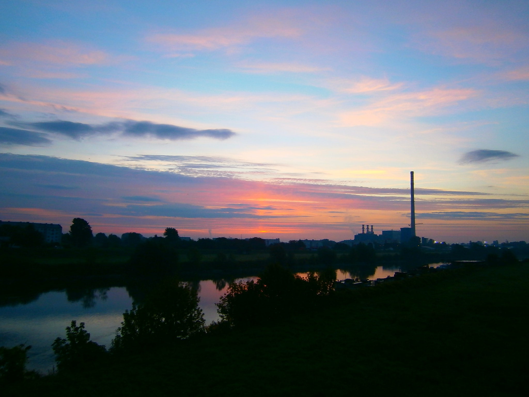 Olympus VG120,D705 sample photo. Sunset photography
