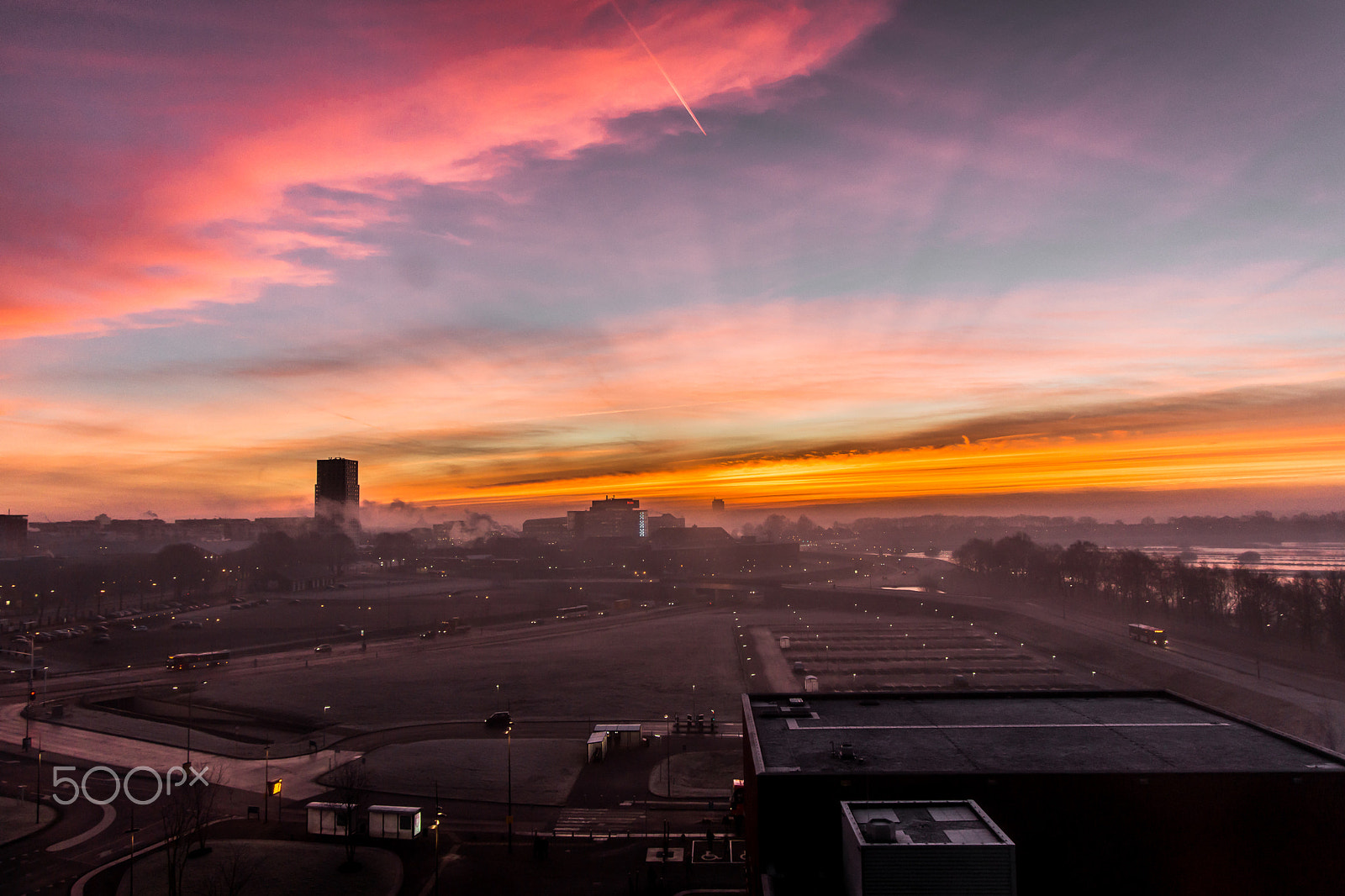 Sony SLT-A65 (SLT-A65V) sample photo. Sunrise in 's-hertogenbosch photography