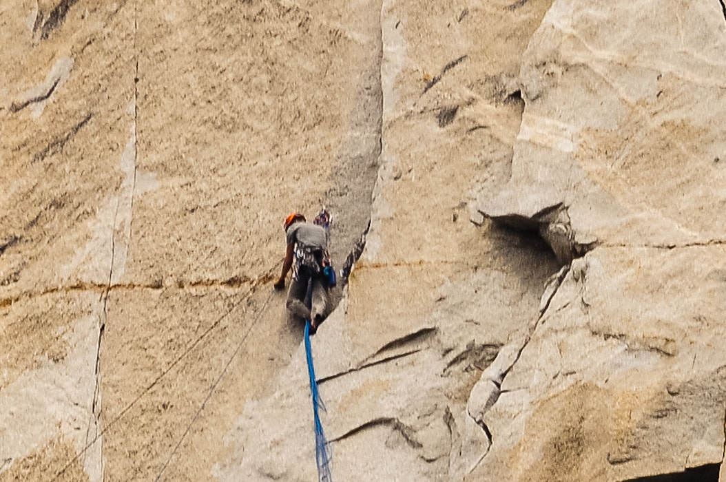 Nikon D300 + Sigma APO 100-300mm F4 EX IF HSM sample photo. Yosemite el capitan climbers i photography