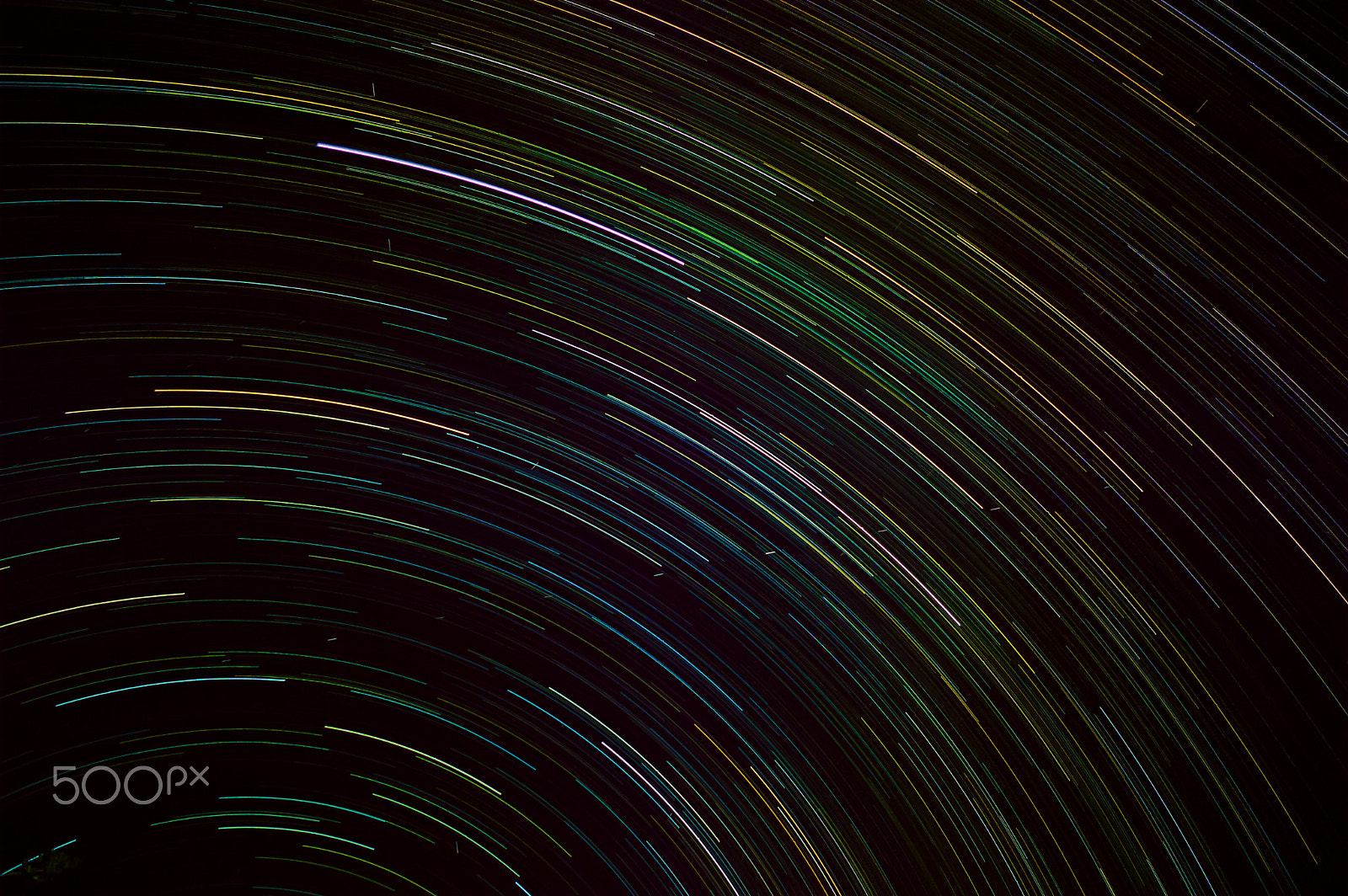 smc PENTAX-DA L 18-55mm F3.5-5.6 sample photo. Trails of stars photography