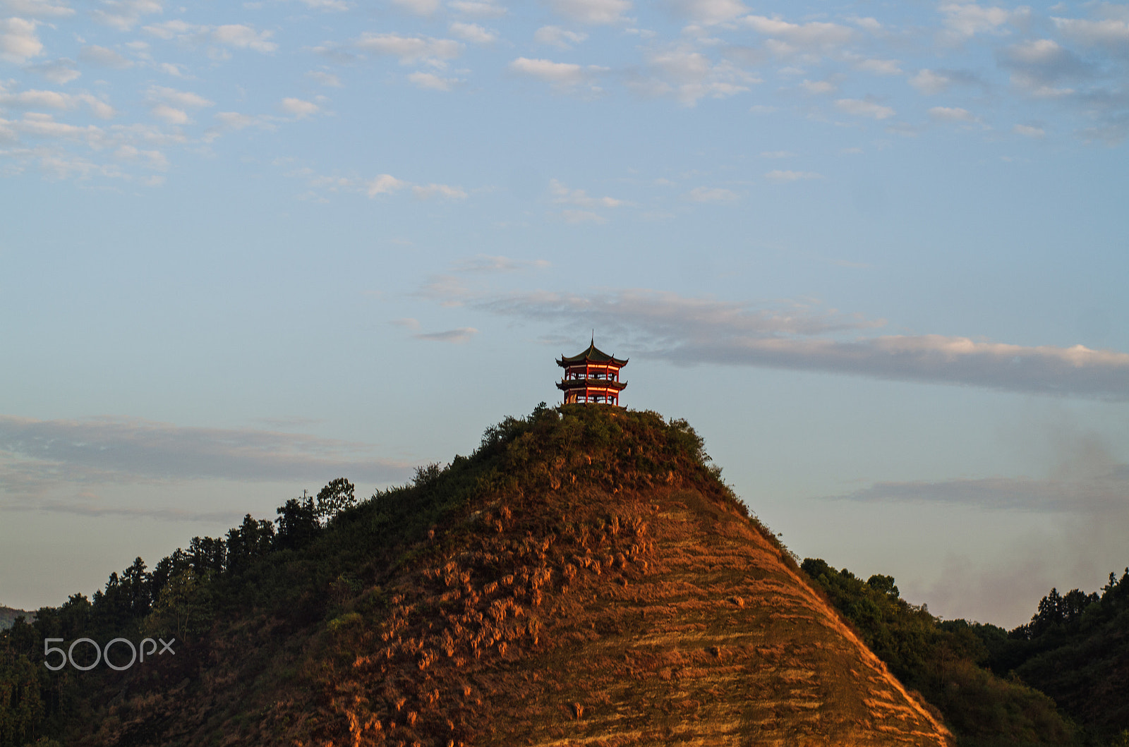 Pentax K-50 + Pentax smc FA 50mm F1.4 sample photo. Pavilion on the top of the mountain photography