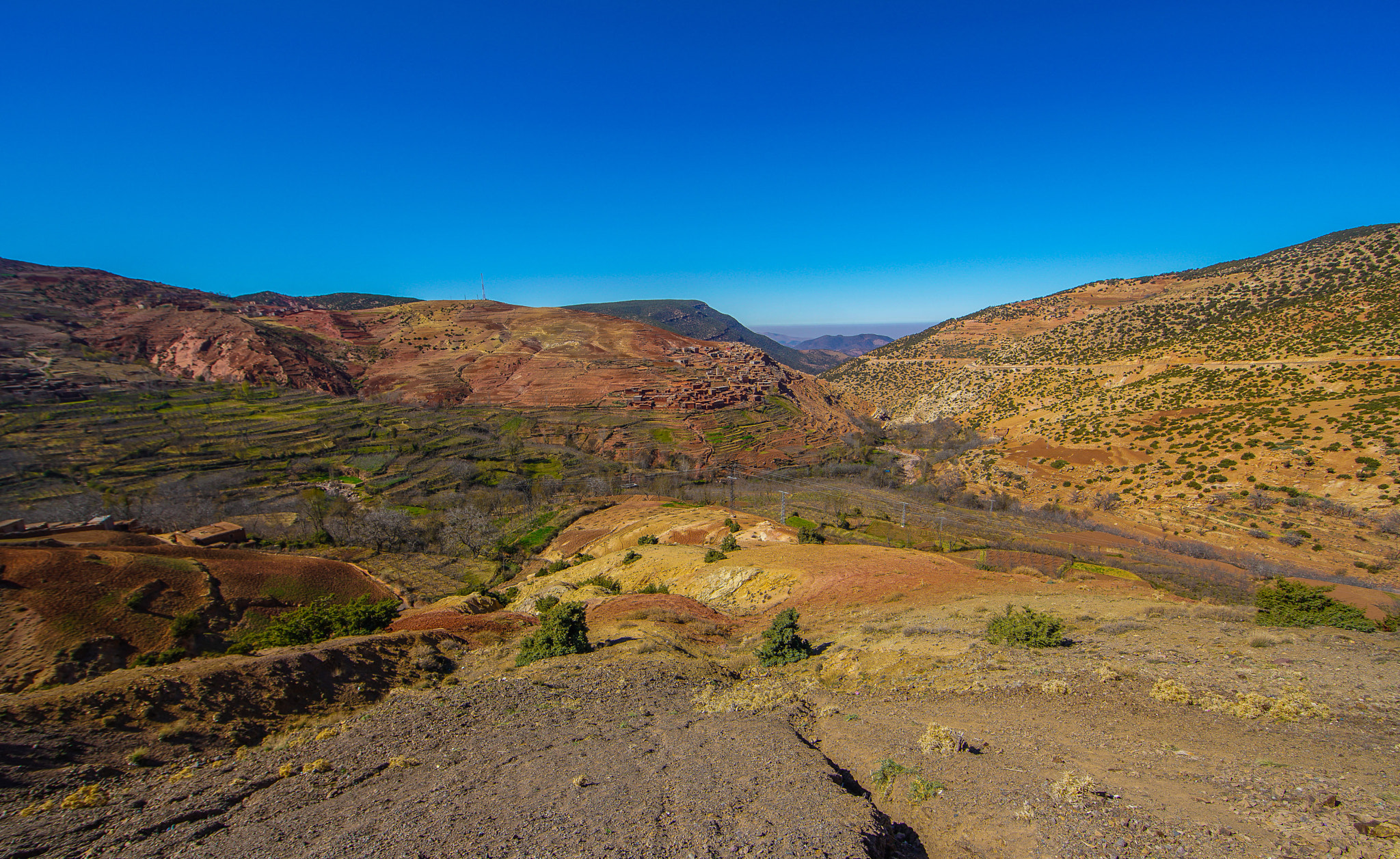 14mm F2.8 G SSM II sample photo. High atlas mountain scenery photography