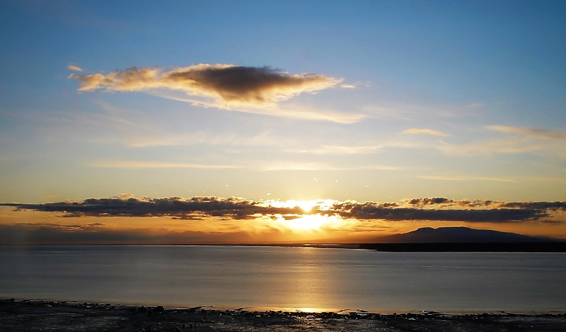 Olympus FE340,X855,C560 sample photo. Alasken sunset photography
