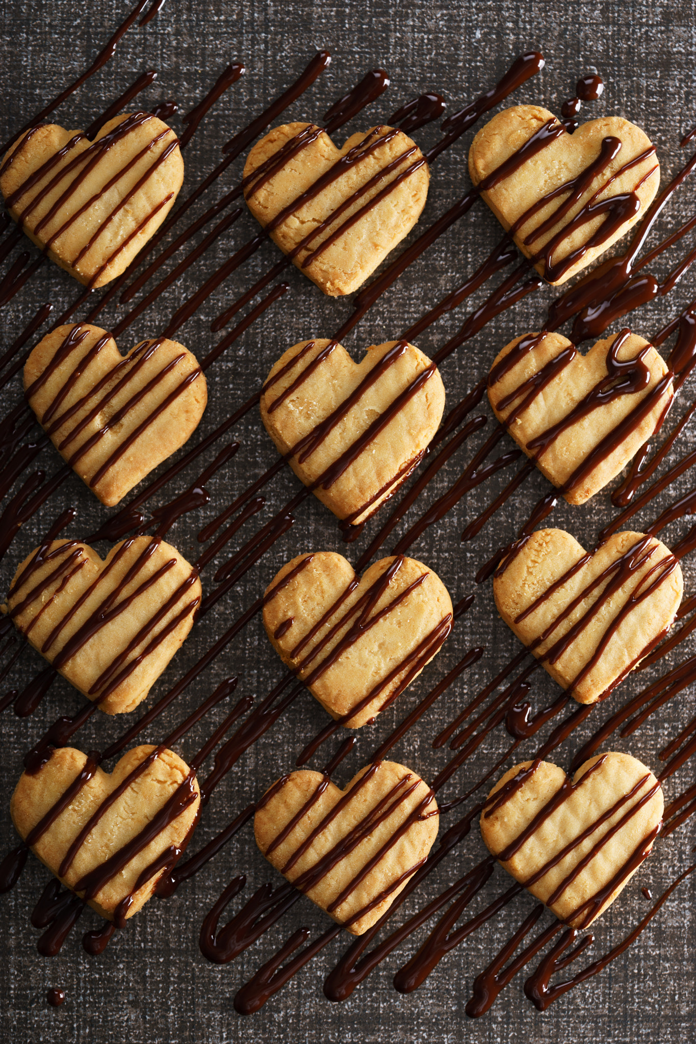 Heart shaped sugar cookies