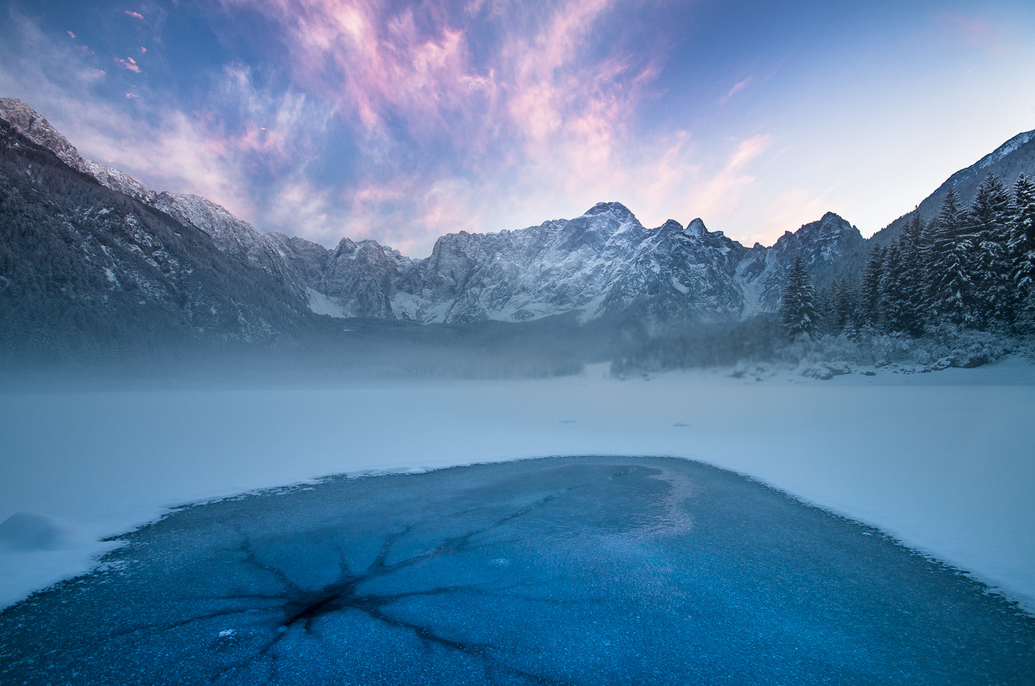 Sigma AF 10-20mm F4-5.6 EX DC sample photo. Blue hour at fusine - horizontal photography