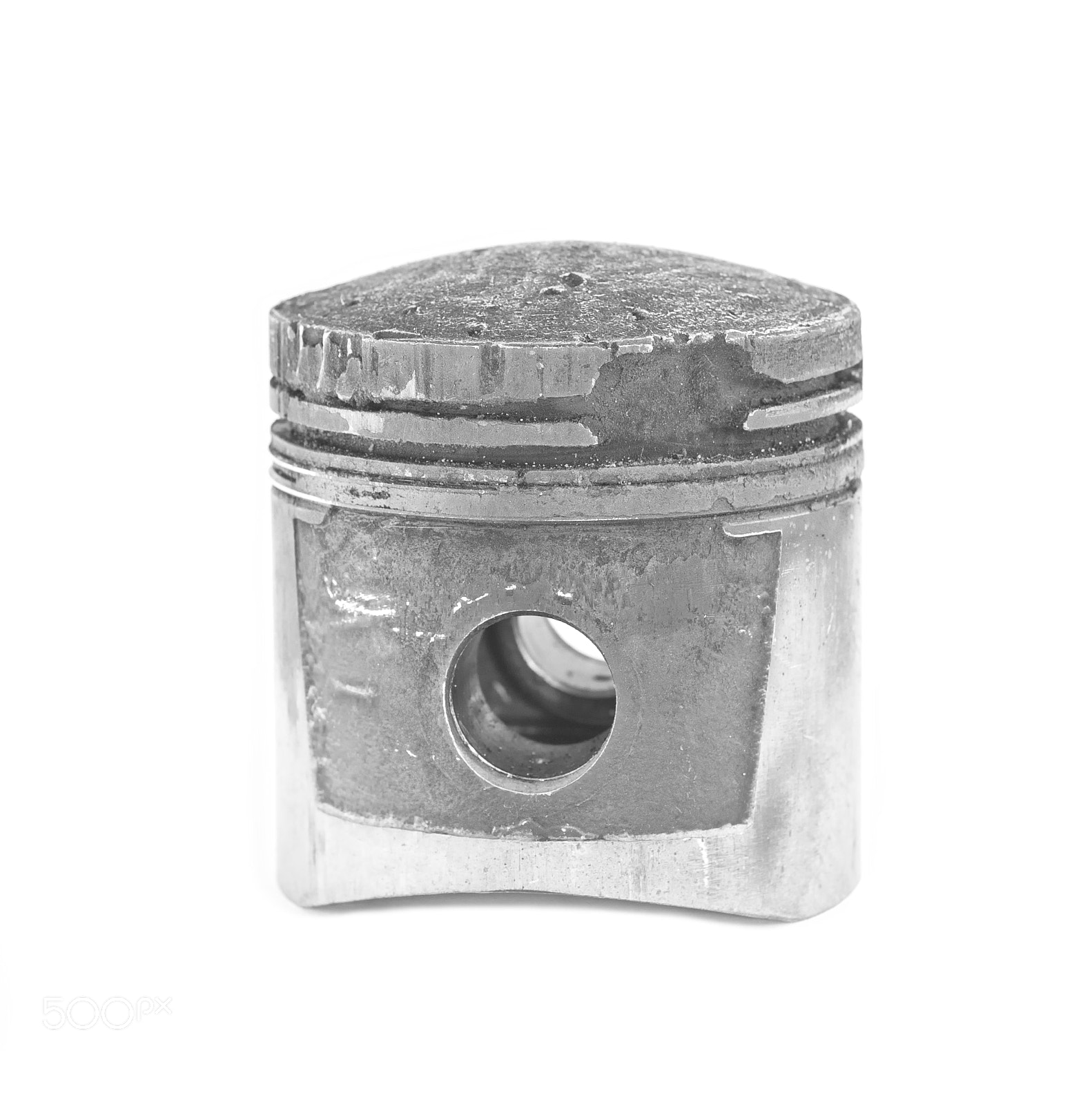 Pentax K-x + A Series Lens sample photo. Damaged piston from the detonation in the engine photography