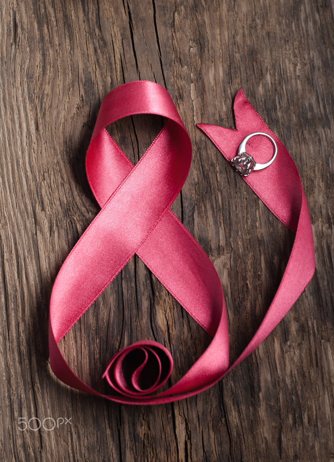 AF Nikkor 50mm f/1.8 N sample photo. Beautiful pink ribbon with ring photography