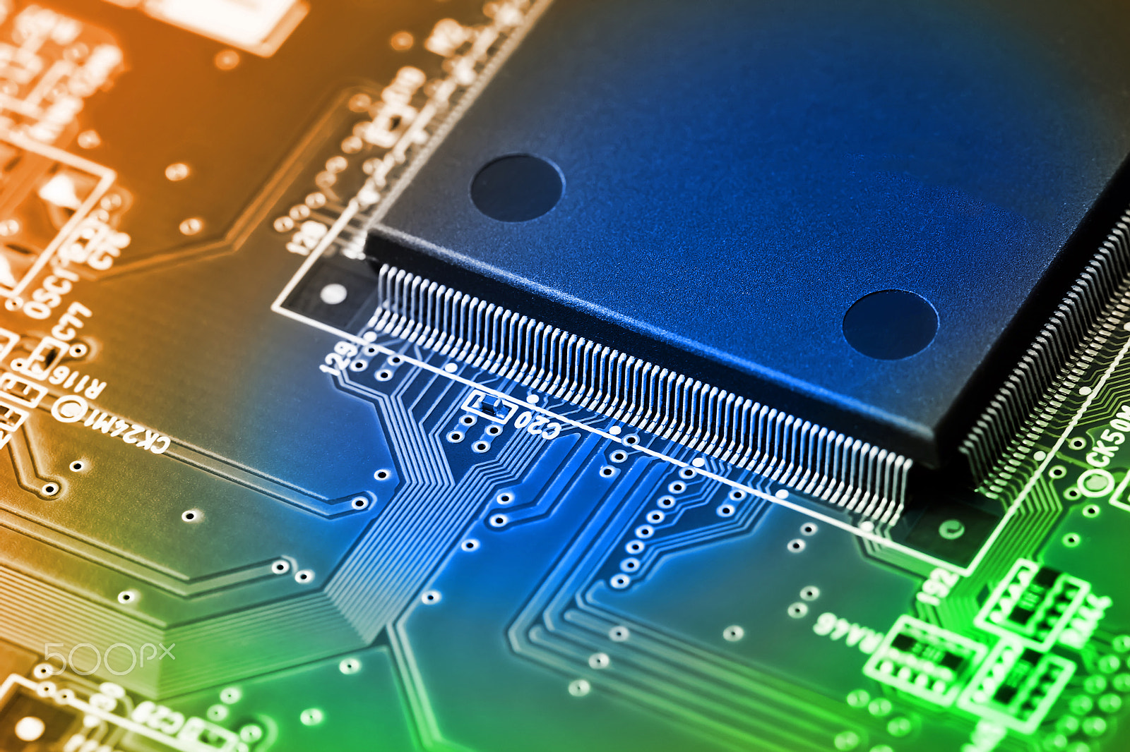 Canon EOS 40D + Canon EF 100mm F2.8 Macro USM sample photo. Electronic circuit board close up. photography