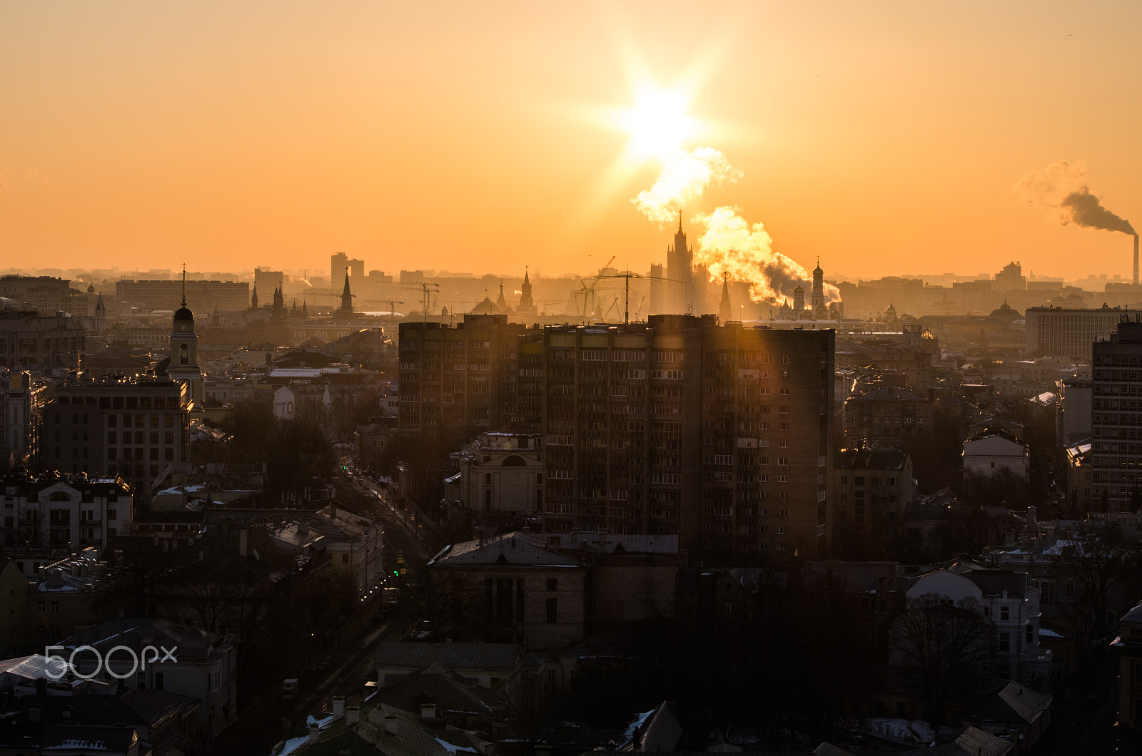 smc PENTAX-DA L 55-300mm F4-5.8 ED sample photo. Moscow sunrise photography