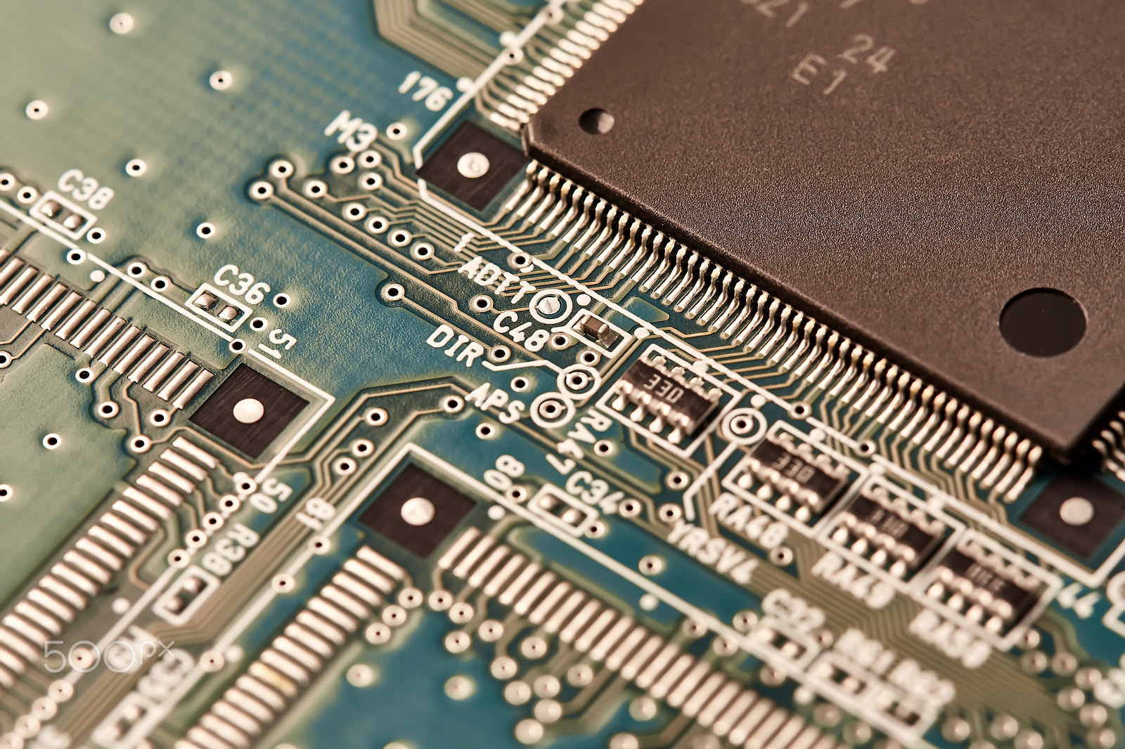 Canon EOS 40D + Canon EF 100mm F2.8 Macro USM sample photo. Electronic circuit board close up. photography