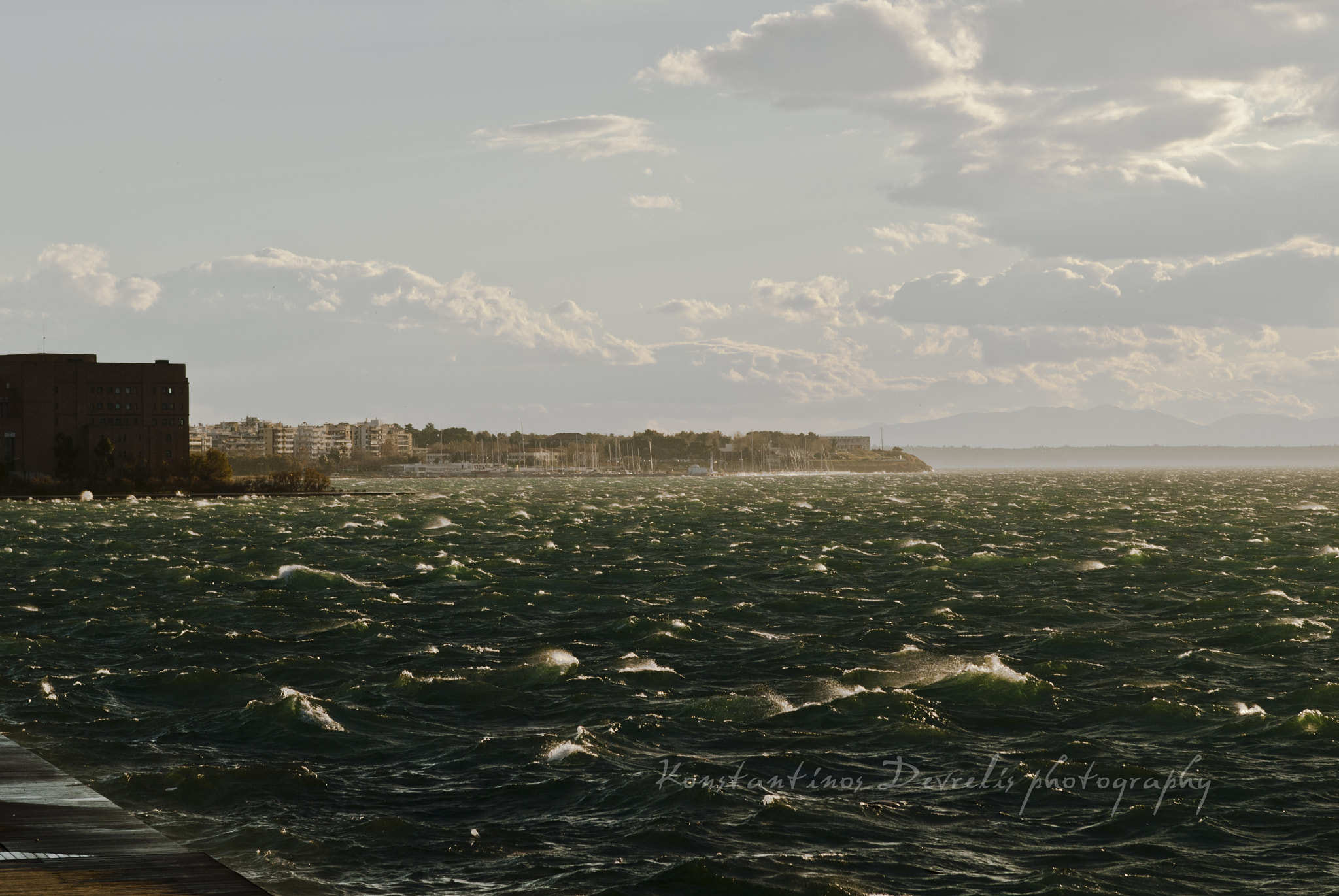 Nikon AF-S Nikkor 28-70mm F2.8 ED-IF sample photo. A windy day by the seaside in thessaloniki city . photography