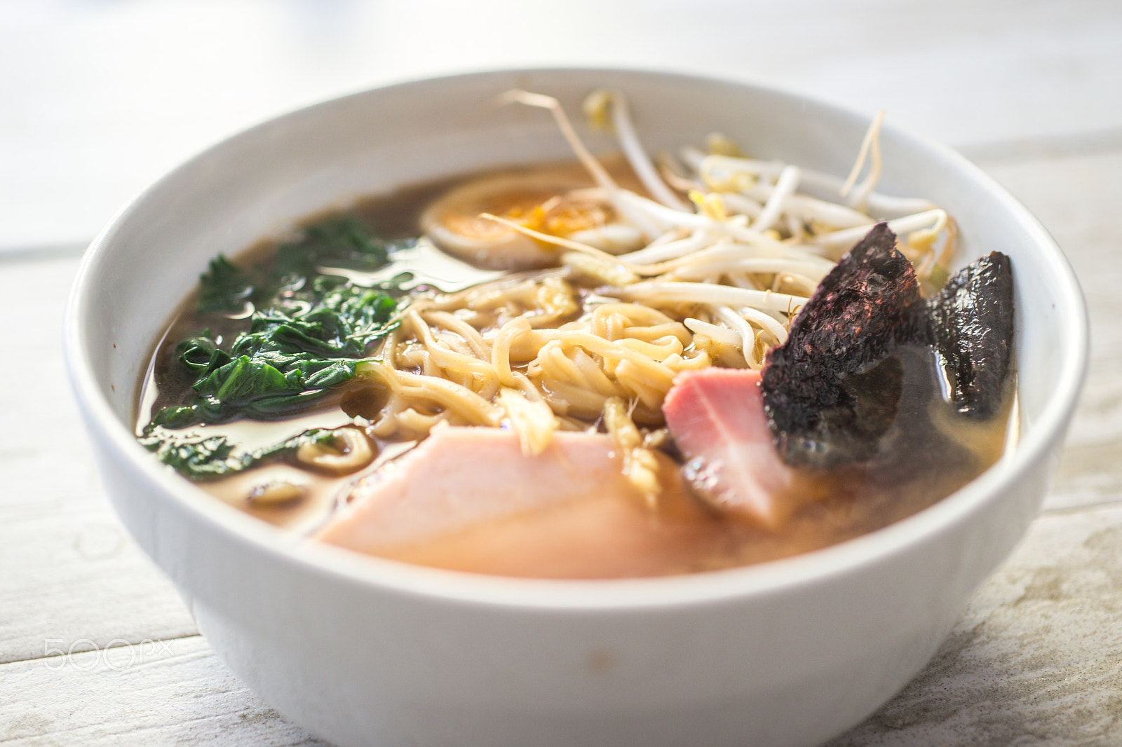 Nikon D610 + Sigma 50mm F2.8 EX DG Macro sample photo. Japanese ramen bowl photography