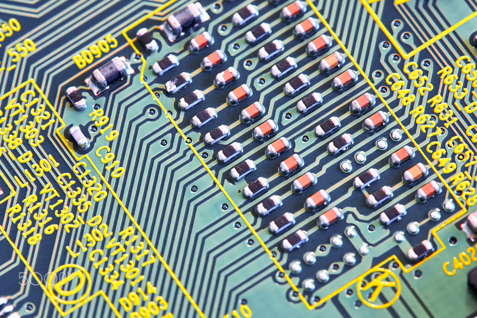 Canon EOS 40D + Canon EF 100mm F2.8 Macro USM sample photo. Electronic circuit board close up. photography