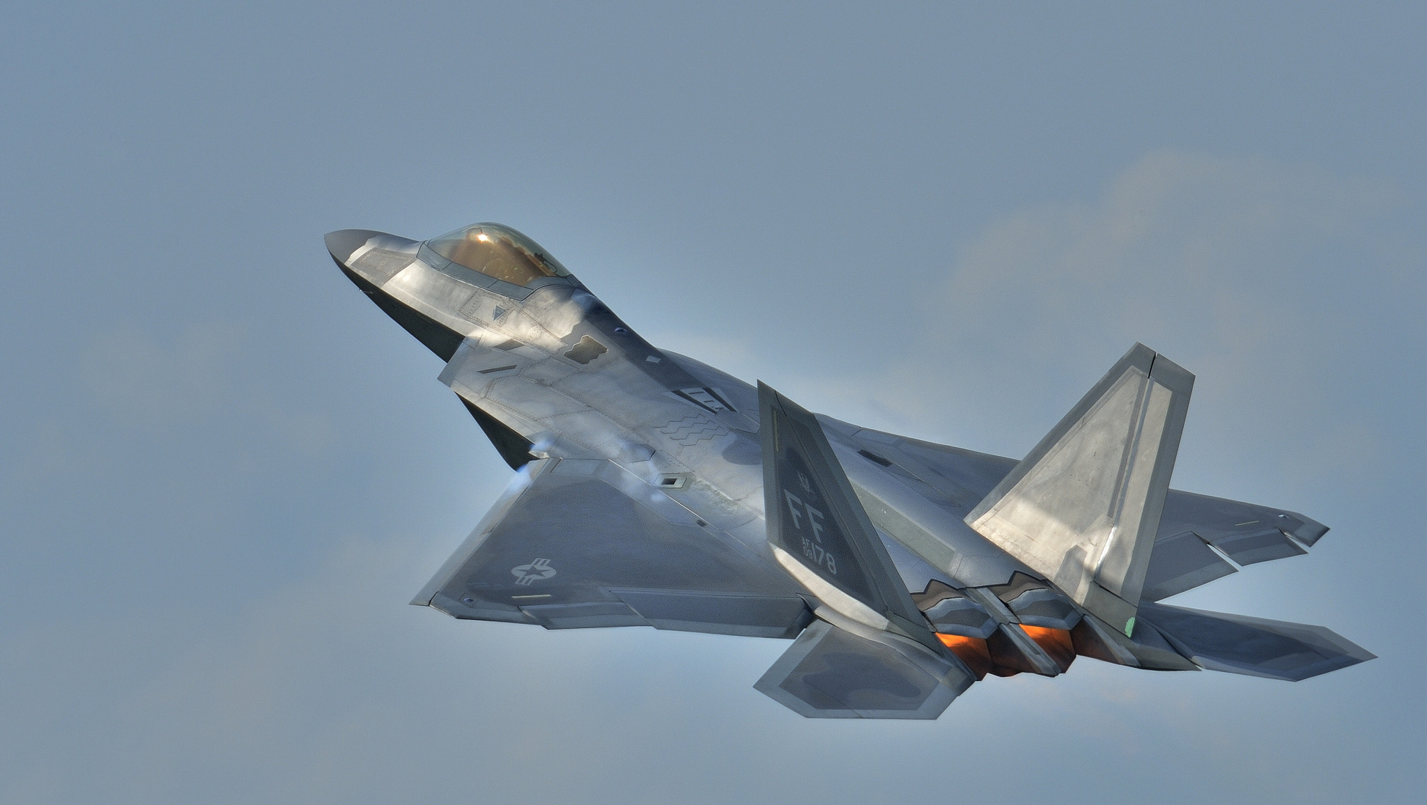 Nikon D4 sample photo. F-22 raptor photography