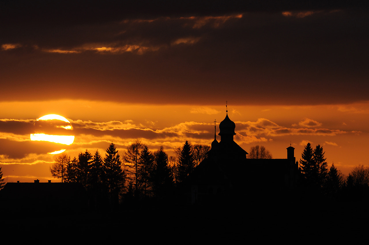 Nikon D90 + AF Nikkor 300mm f/4 IF-ED sample photo. Church in szabruk photography