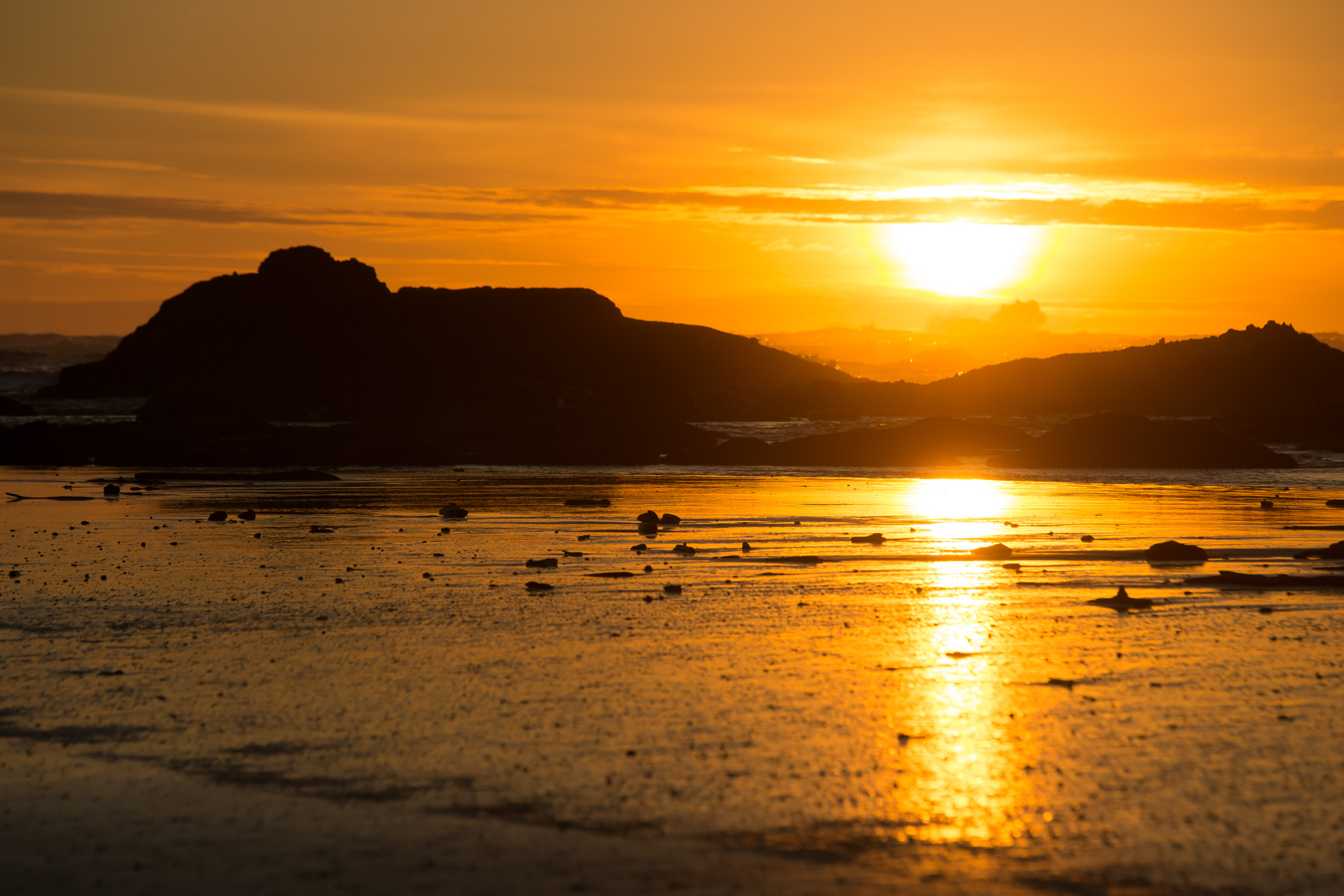 Sony a99 II + Tamron SP AF 70-200mm F2.8 Di LD (IF) MACRO sample photo. Washington coast sunset photography