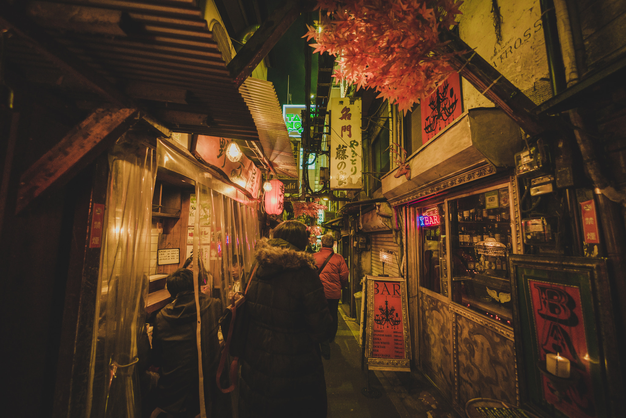 Sony FE 28mm F2 sample photo. Yakitori lane photography