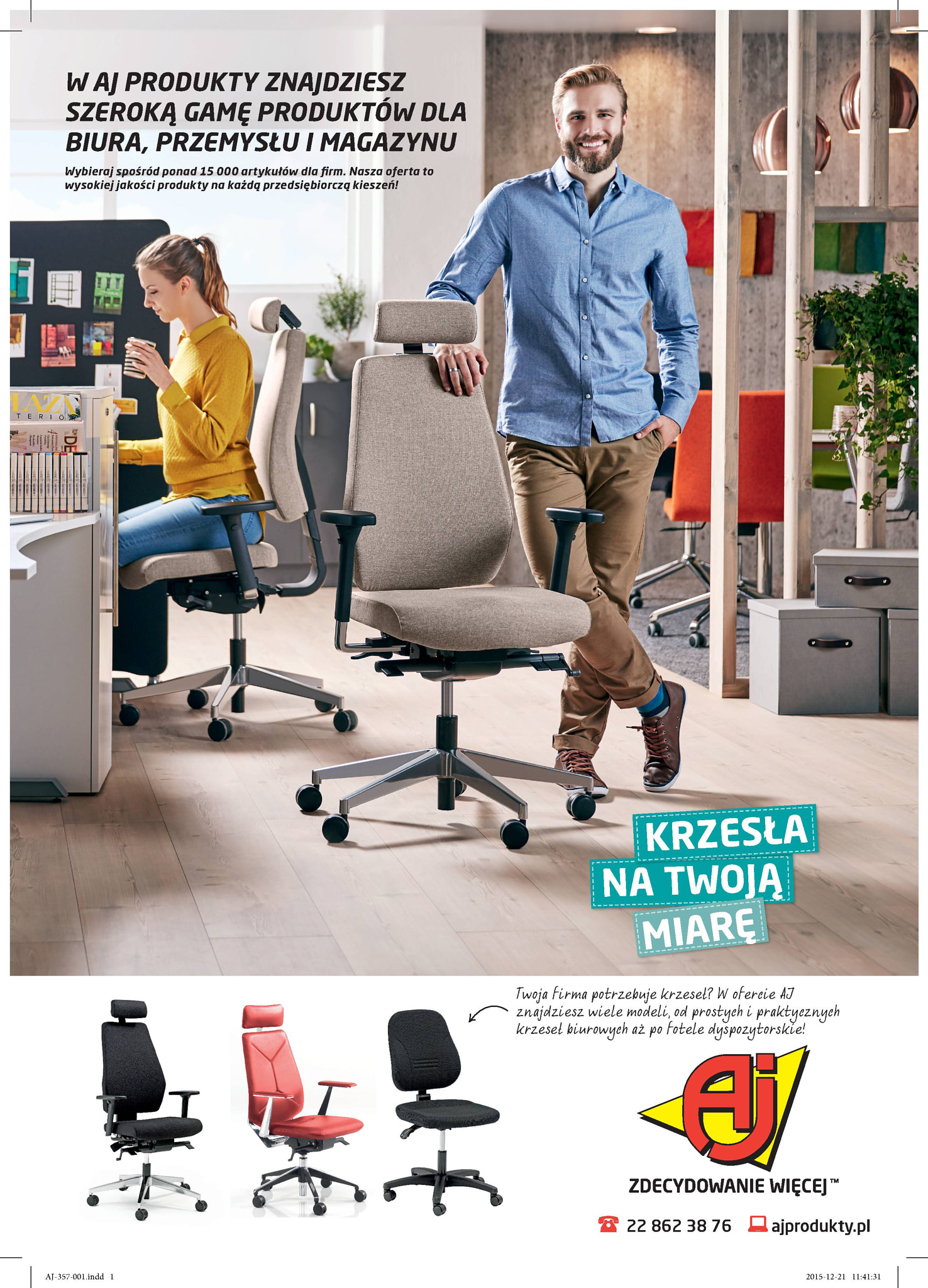 Wydajne krzesła biurowe z regulacją wysokości.
