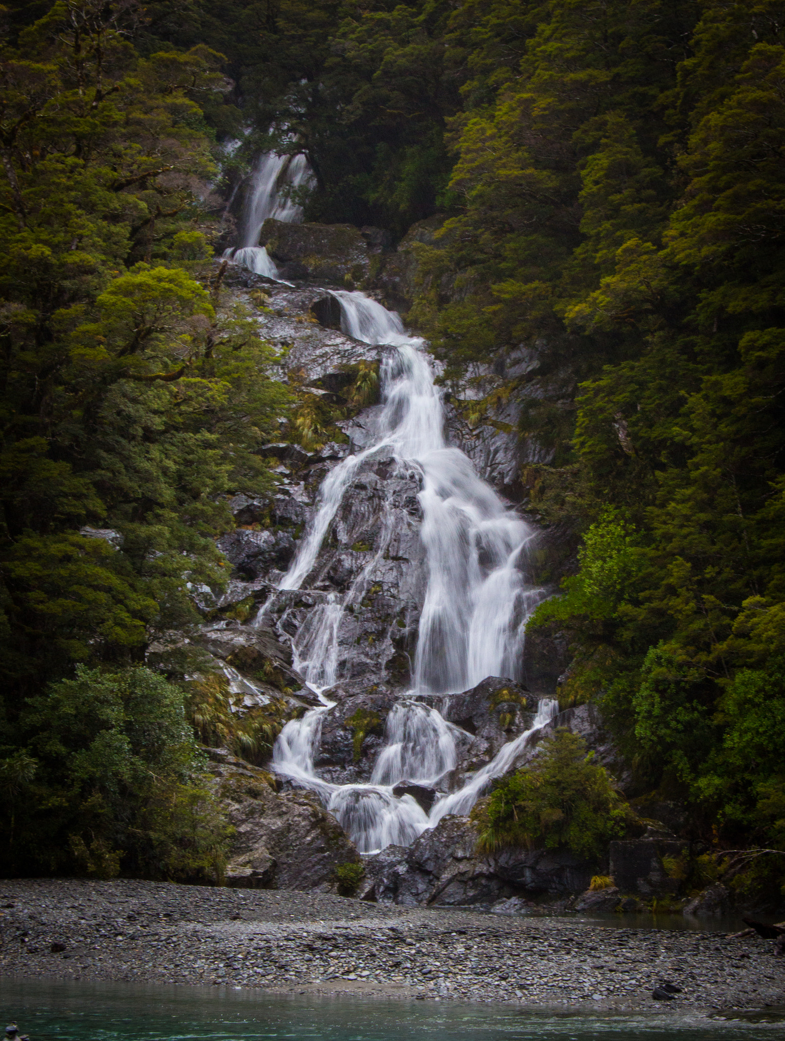 Canon EF-S 18-55mm F3.5-5.6 sample photo. Fantail waterfall photography