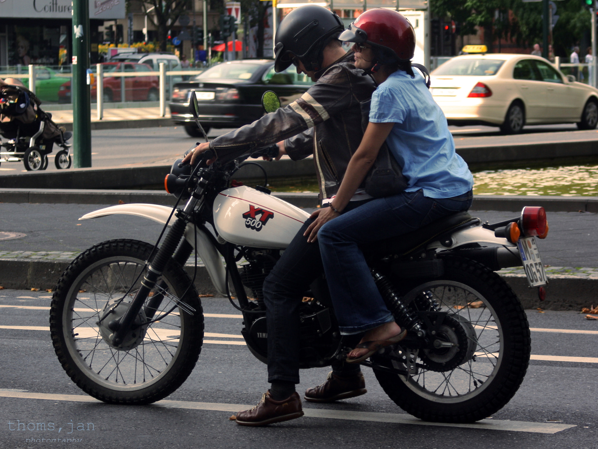 Canon EF 35-80mm f/4-5.6 sample photo. Motorcycle couple photography
