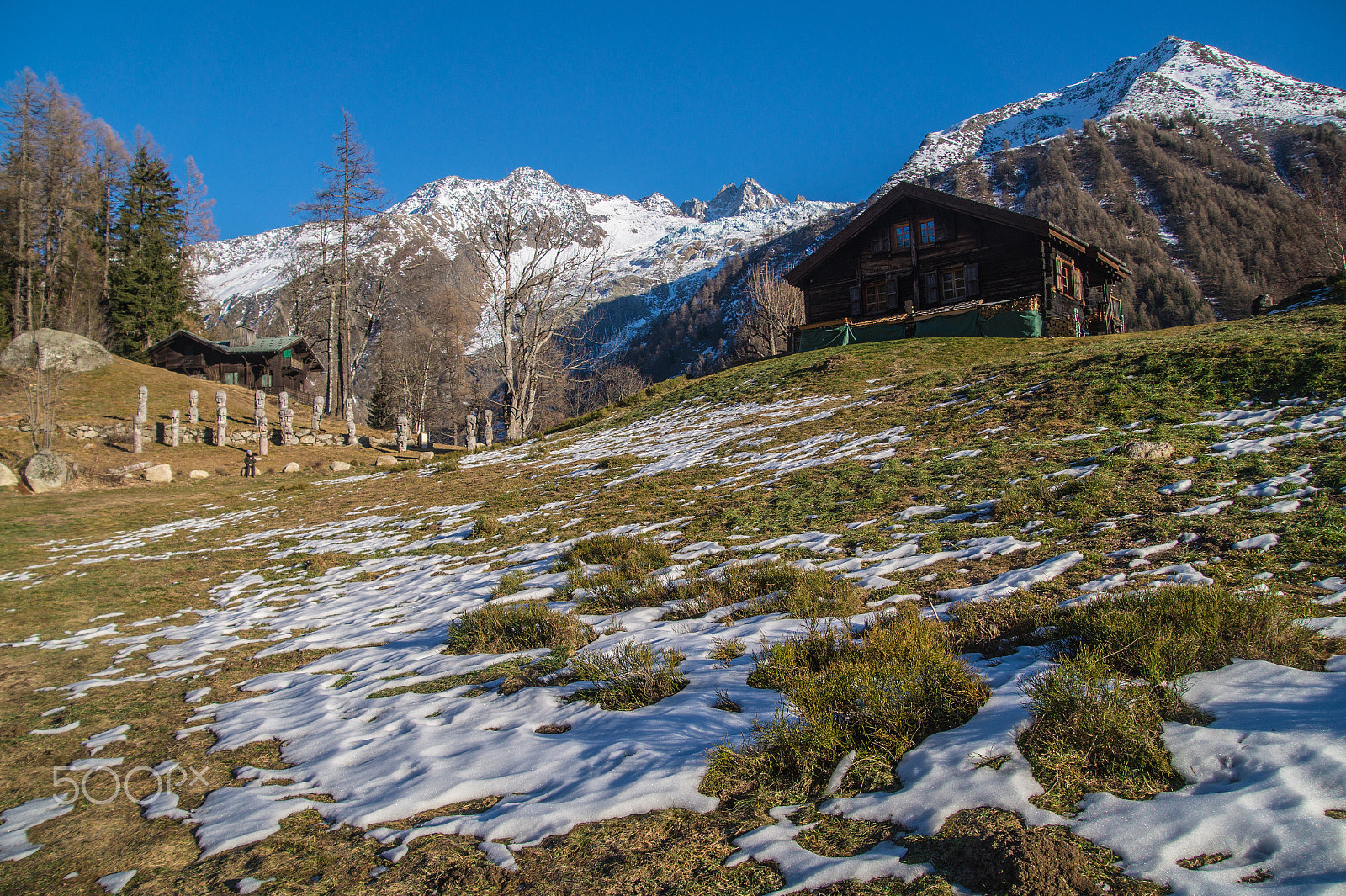 Tamron 18-270mm F3.5-6.3 Di II PZD sample photo. Frozen lake in the french alps photography