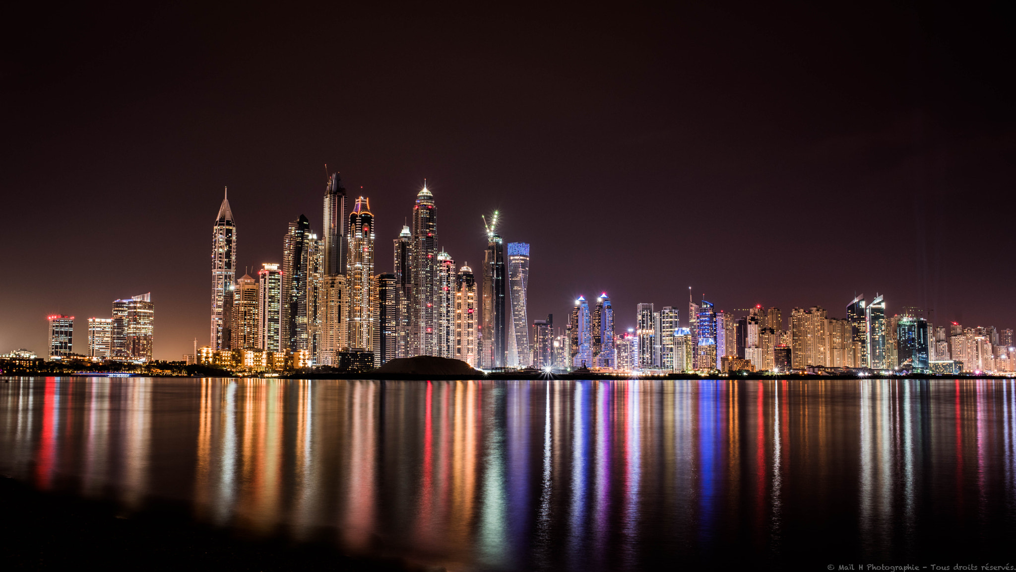 Nikon D810 + AF-S Nikkor 35mm f/1.8G sample photo. Dubai marina view photography