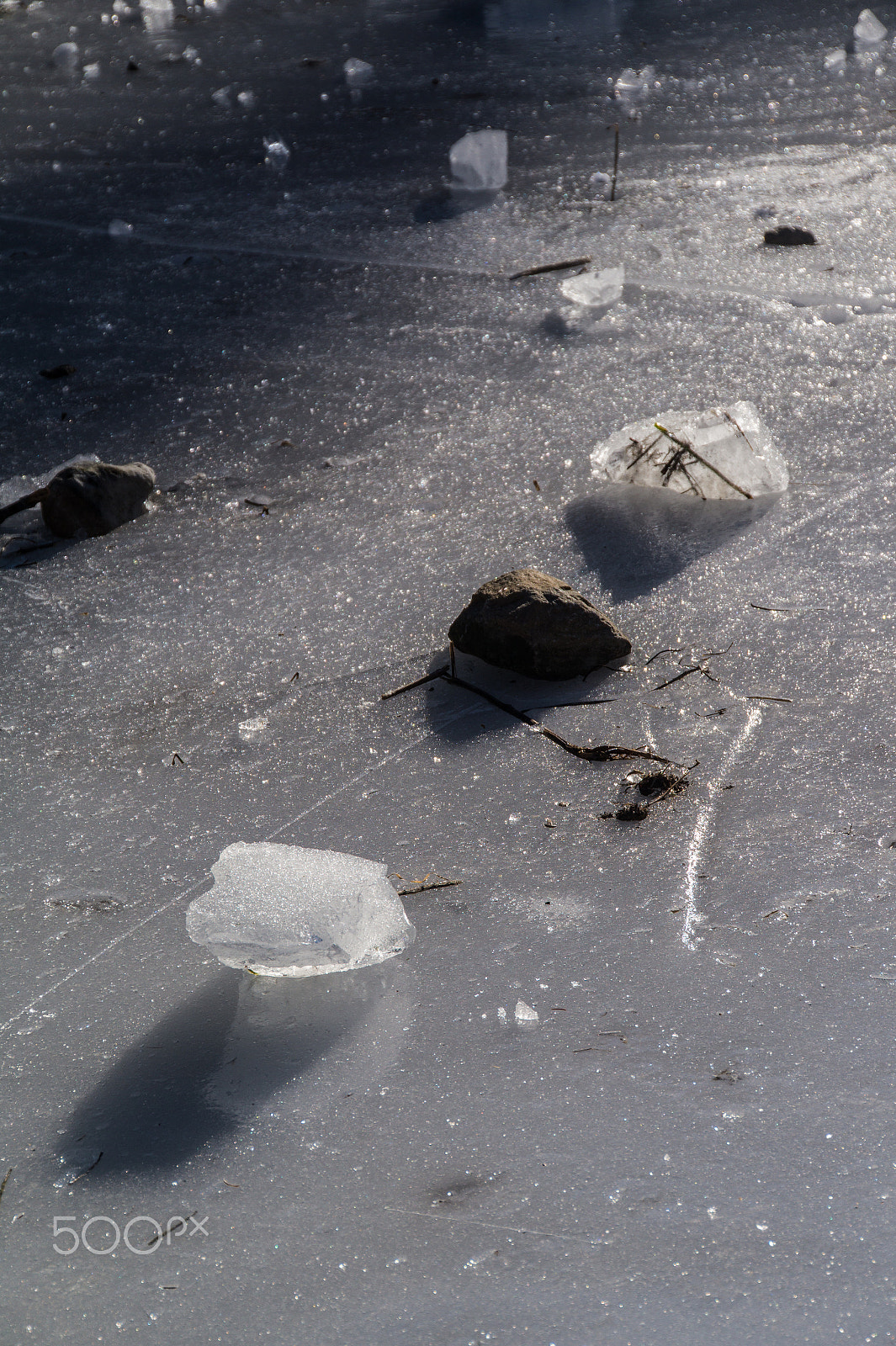 Tamron 18-270mm F3.5-6.3 Di II PZD sample photo. Small cube on a frozen lake photography