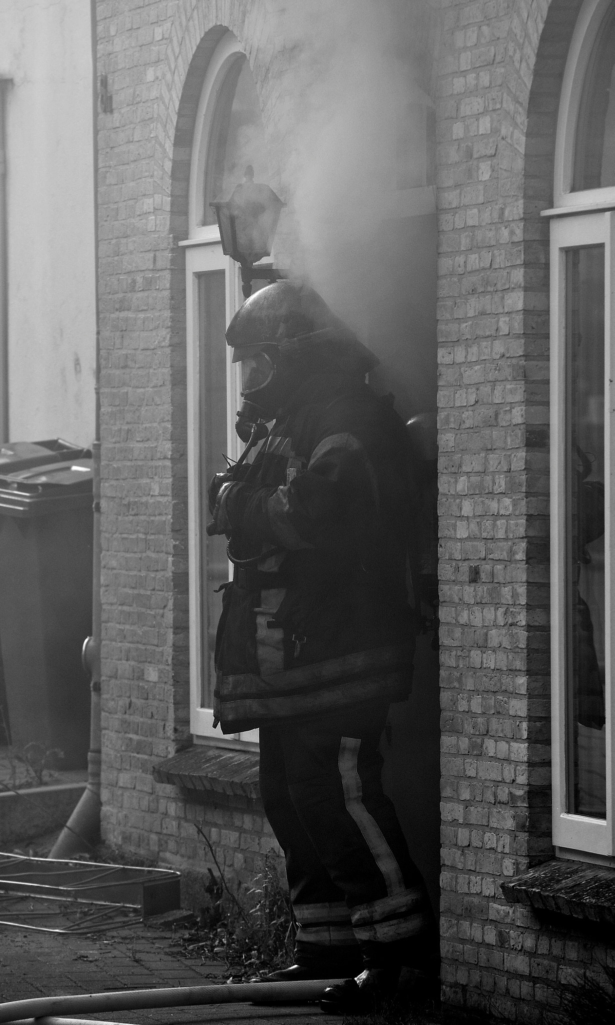 Nikon AF-S Nikkor 70-200mm F4G ED VR sample photo. Man in fire photography
