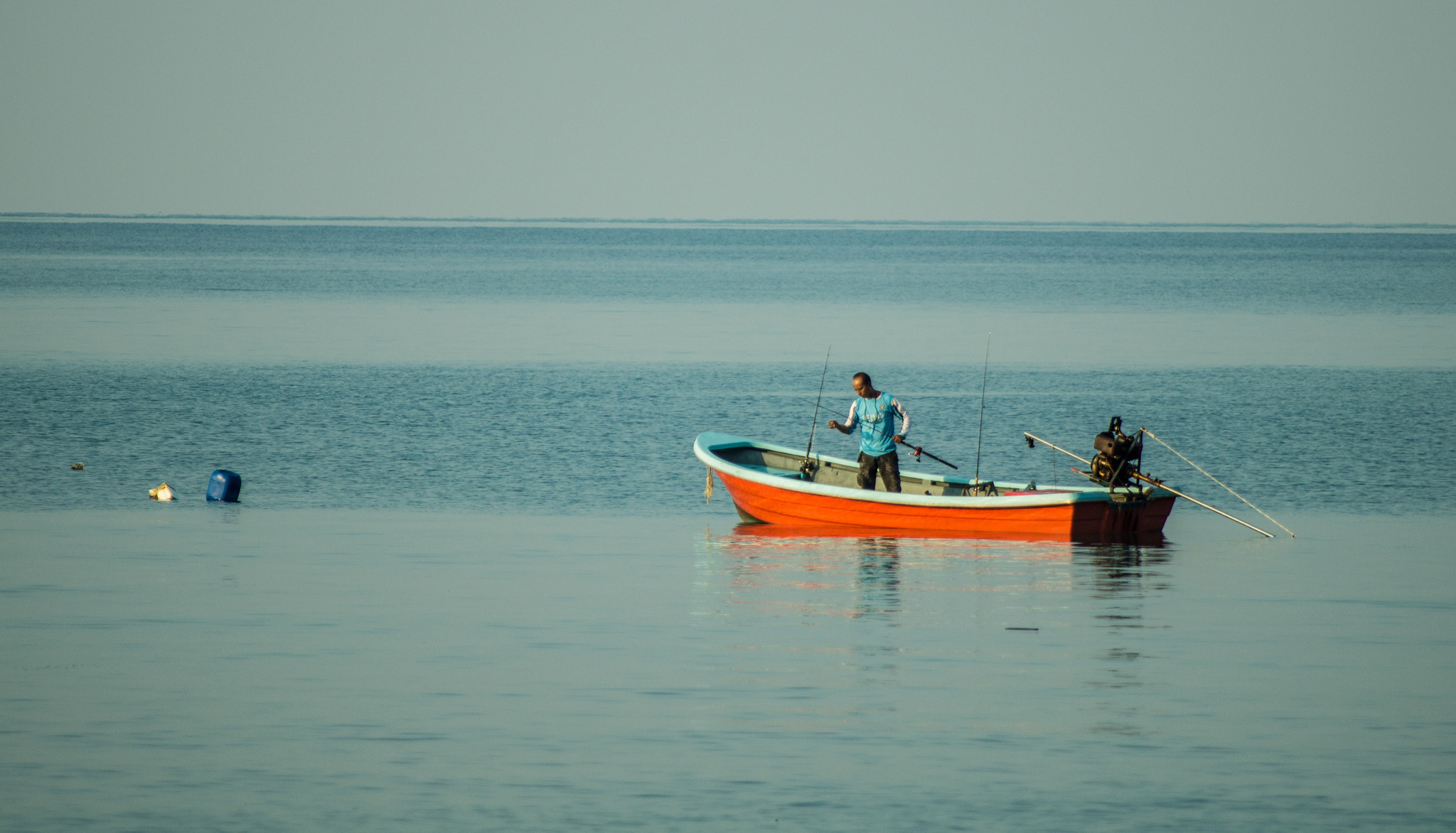 Minolta AF 100-300mm F4.5-5.6 APO [New] sample photo. Fisherman off the coast of the koh chang island! photography