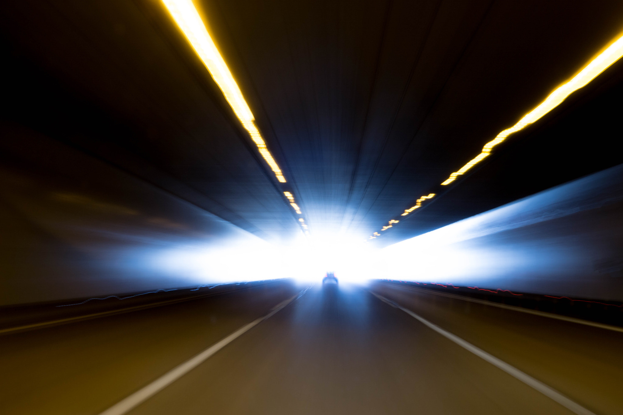 Sony a6000 + Sony Vario Tessar T* FE 24-70mm F4 ZA OSS sample photo. Light at end of... geneval tunnel photography