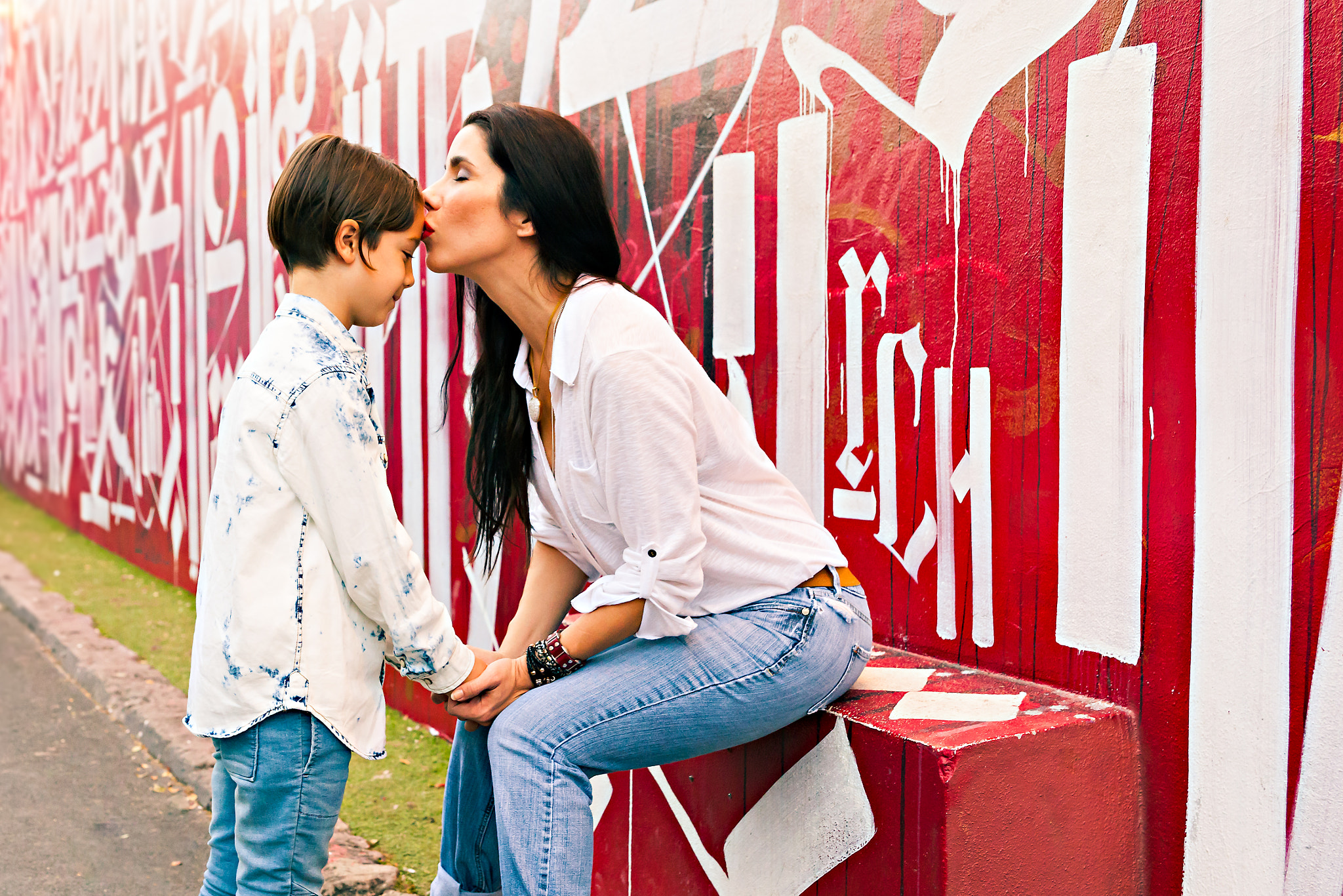 Canon EF 400mm f/2.8L sample photo. A mother's love for her son photography