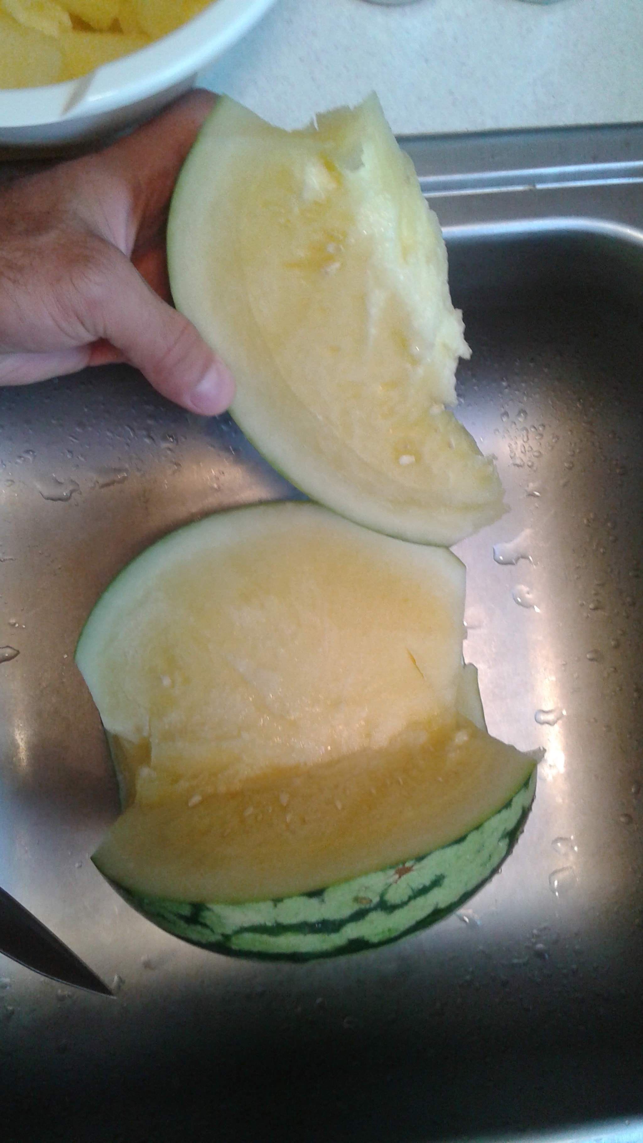 Samsung Galaxy Avant sample photo. Yellow watermelon  photography