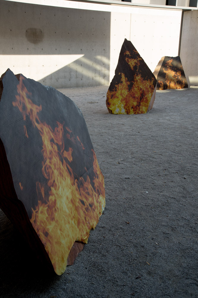 Nikon Df + Sigma 24-105mm F4 DG OS HSM Art sample photo. Flaming rocks scupture photography