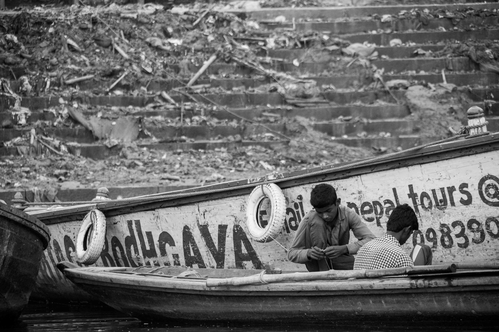 Sigma 18-200mm F3.5-6.3 DC OS HSM sample photo. Ganges fishermen photography